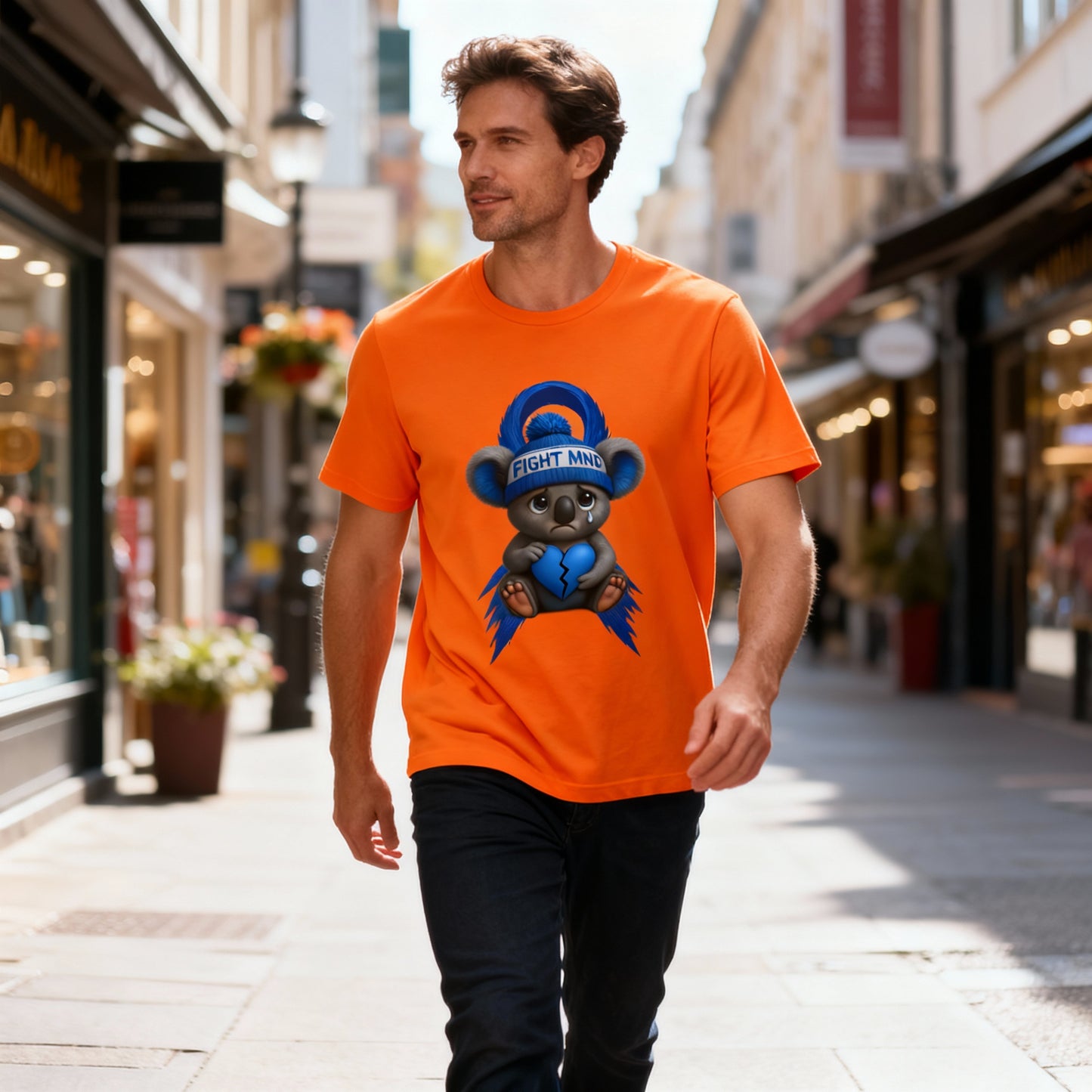 MND Awareness Koala – Adult T-Shirt | Support Motor Neurone Disease Research | Waratah and Wood Comfort and Courage Collection