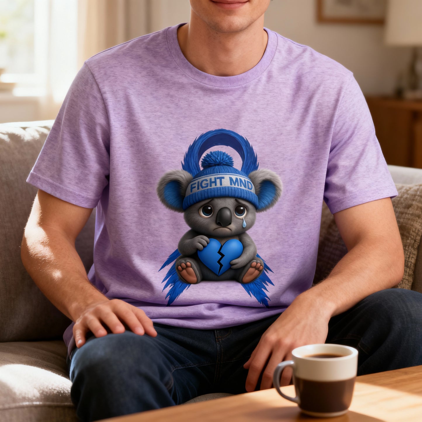 MND Awareness Koala – Adult T-Shirt | Support Motor Neurone Disease Research | Waratah and Wood Comfort and Courage Collection