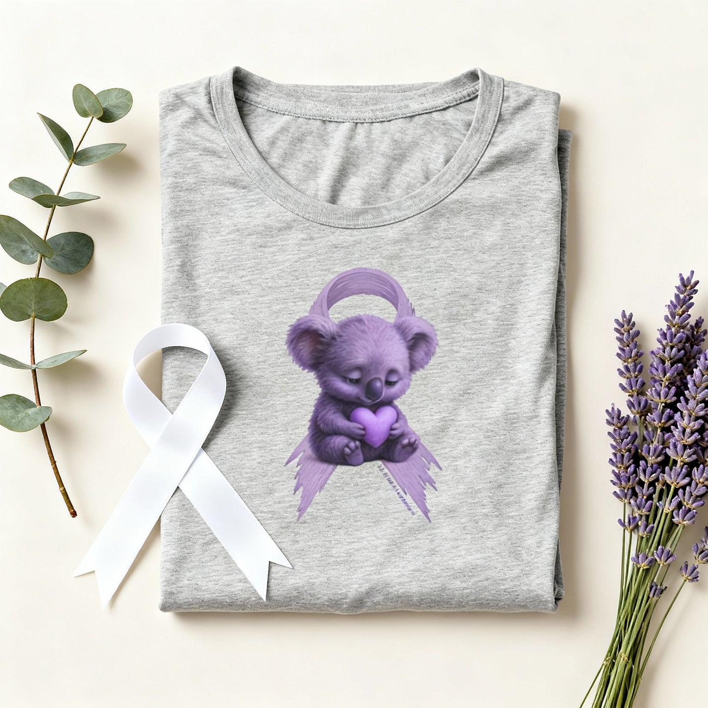 All Cancer Awareness Koala – Lavender Heart  - Adult Tank Top | Waratah and Wood Comfort and Courage Collection
