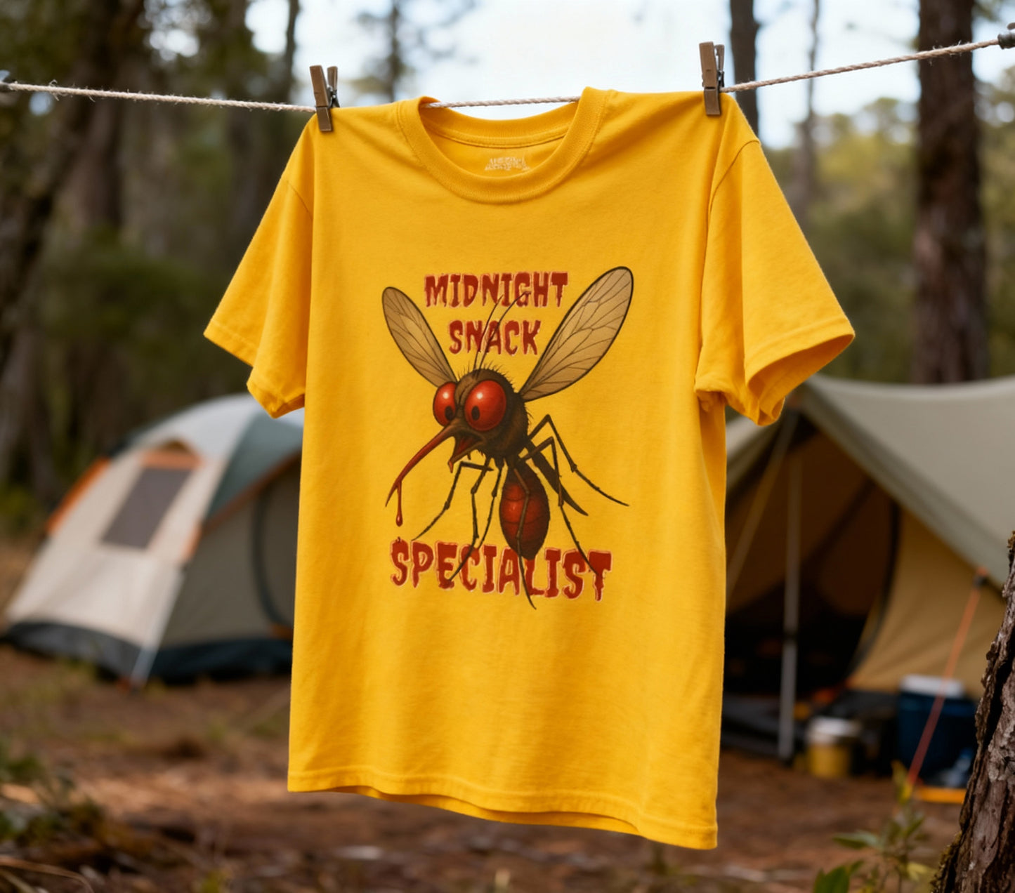 Midnight Snack Specialist – Adult T-Shirt | Funny Aussie Mozzie Vampire Design | Waratah and Wood Pride and Play Collection