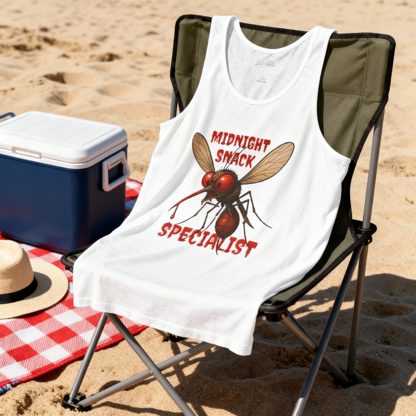 Midnight Snack Specialist – Aussie Summer Tank | Funny Mozzie Vampire Singlet | Waratah and Wood Pride and Play Collection