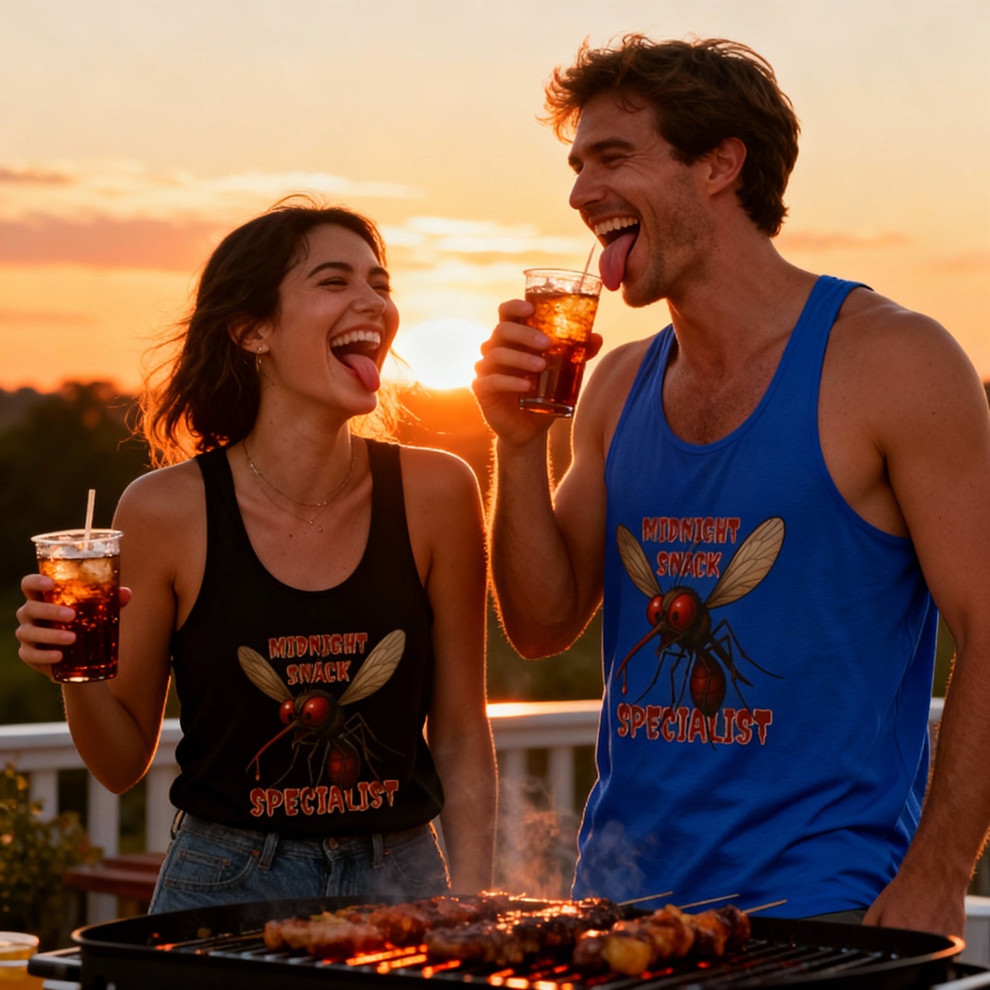 Midnight Snack Specialist – Aussie Summer Tank | Funny Mozzie Vampire Singlet | Waratah and Wood Pride and Play Collection