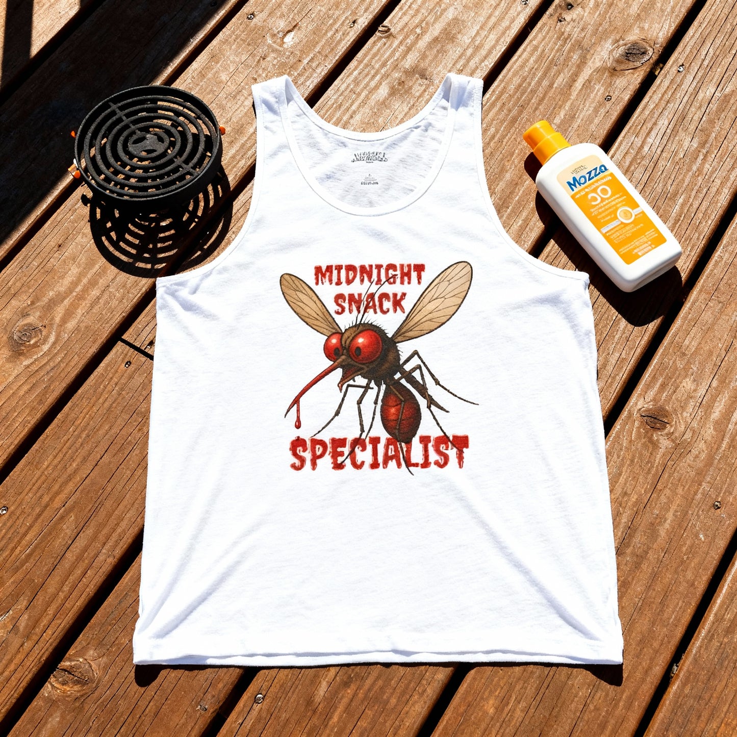 Midnight Snack Specialist – Aussie Summer Tank | Funny Mozzie Vampire Singlet | Waratah and Wood Pride and Play Collection