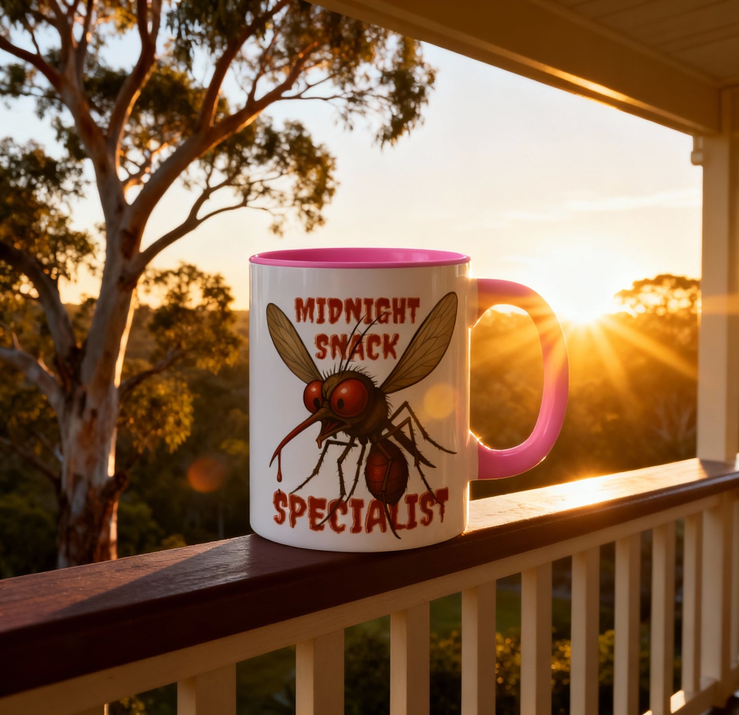 Midnight Snack Specialist – Funny Aussie Mozzie Vampire Mug | Waratah and Wood Pride and Play Collection