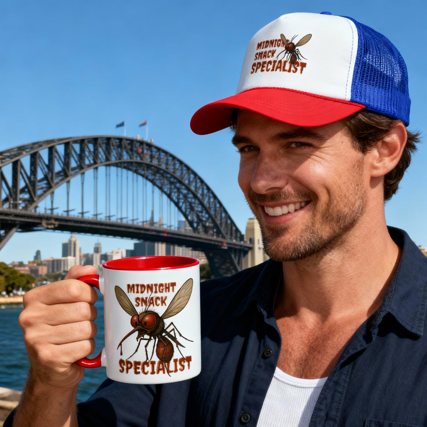 Midnight Snack Specialist – Aussie Trucker Cap | Funny Mozzie Vampire Hat | Waratah and Wood Pride and Play Collection