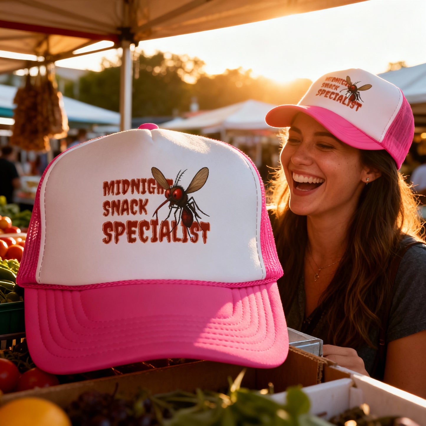 Midnight Snack Specialist – Aussie Trucker Cap | Funny Mozzie Vampire Hat | Waratah and Wood Pride and Play Collection