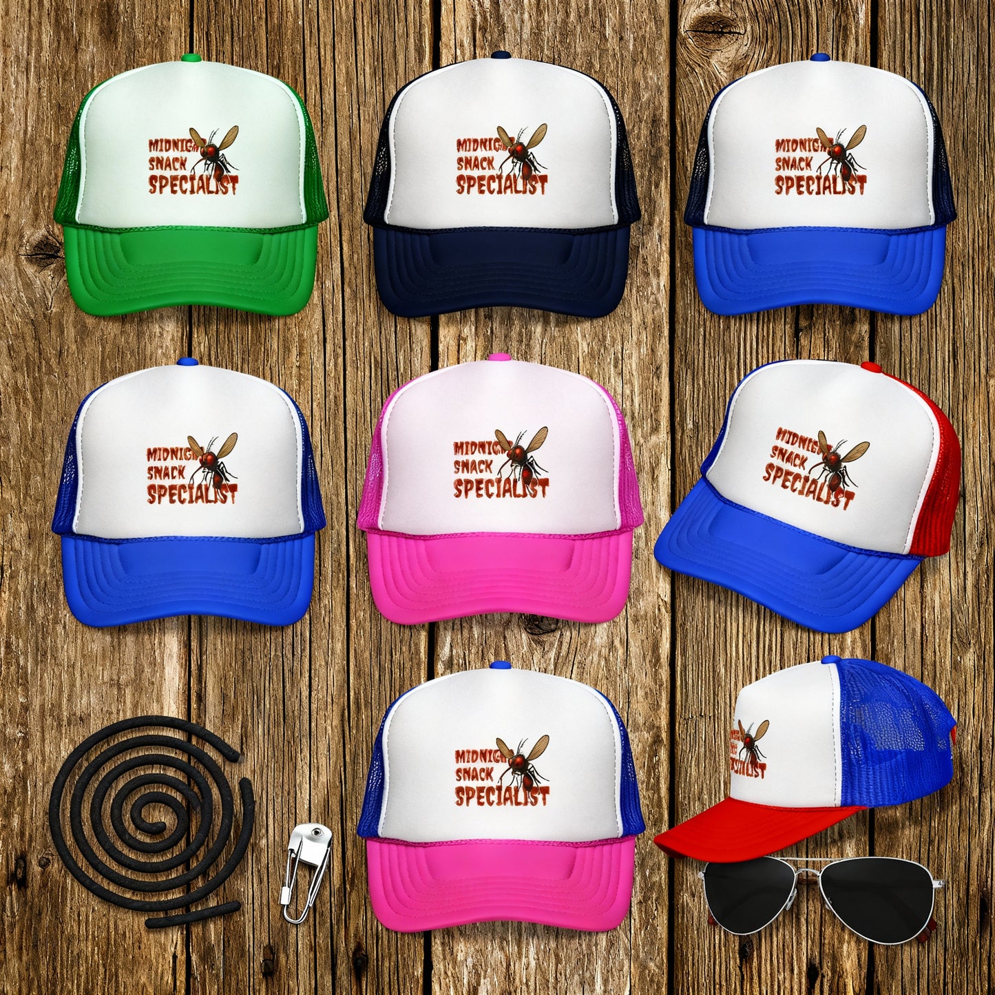 Midnight Snack Specialist – Aussie Trucker Cap | Funny Mozzie Vampire Hat | Waratah and Wood Pride and Play Collection