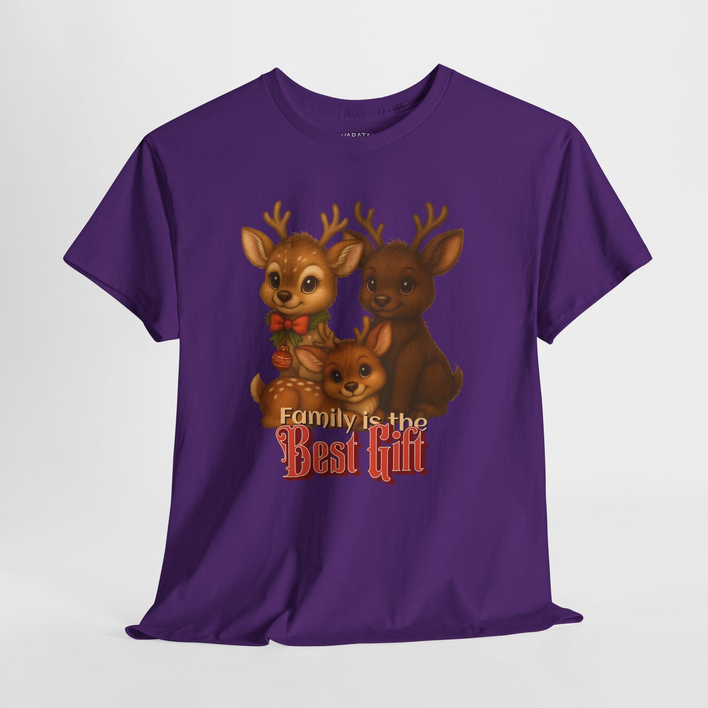 Family is the Best Gift – Adult T-Shirt | Kangaroo Christmas Design | Gumleaf Gang Festive Friends