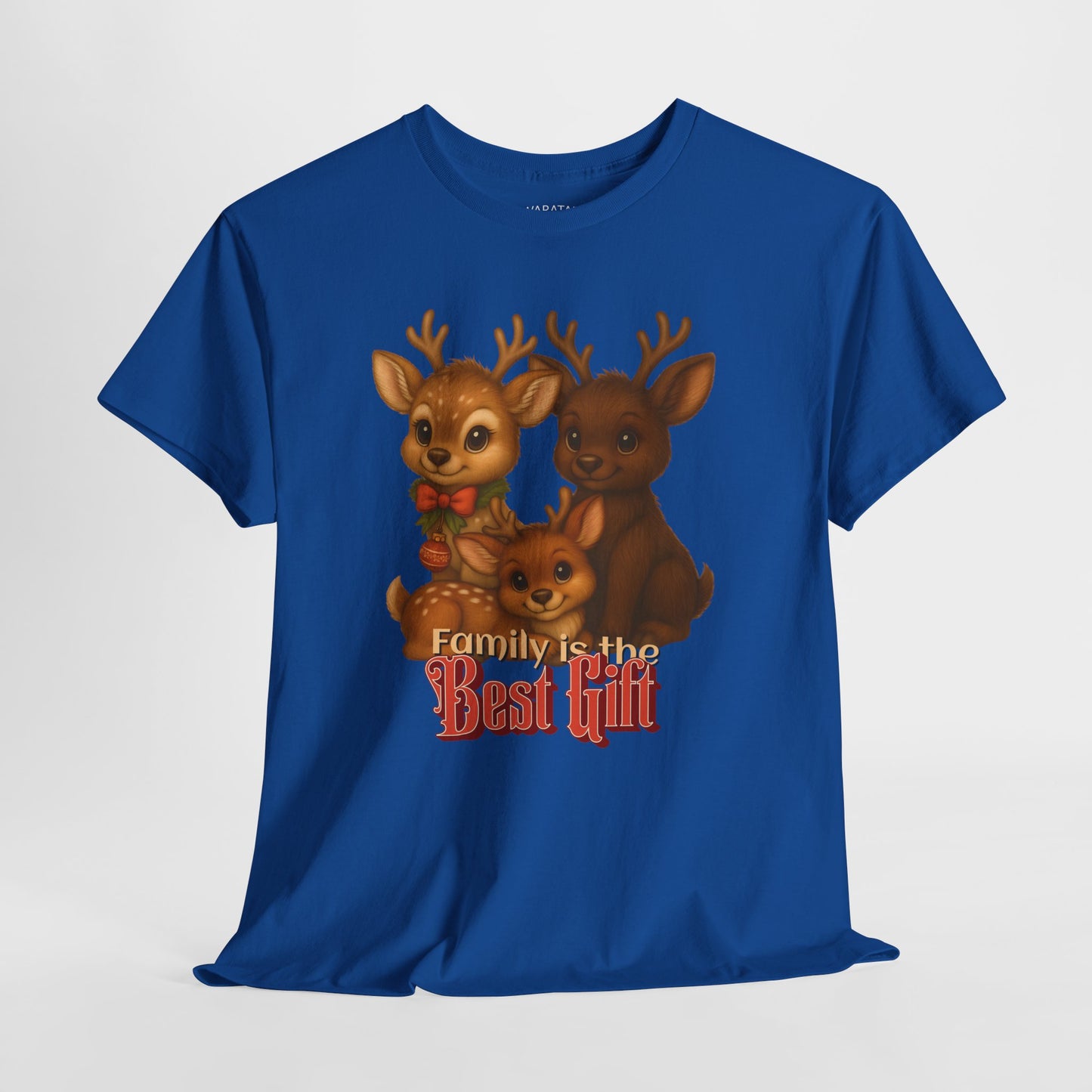 Family is the Best Gift – Adult T-Shirt | Kangaroo Christmas Design | Gumleaf Gang Festive Friends