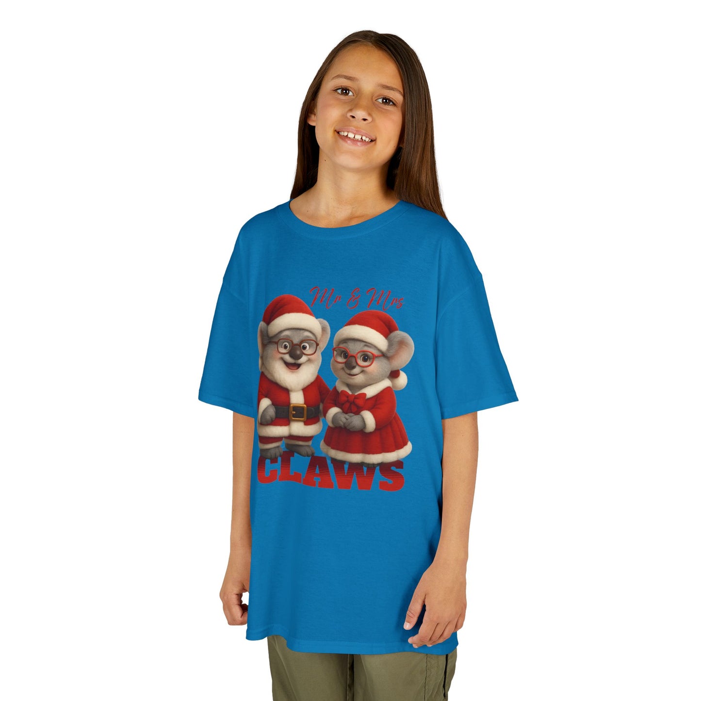 Mr and Mrs Claws – Kids T-Shirt | Koala Santa and Mrs Claws Design | Gumleaf Gang Festive Friends