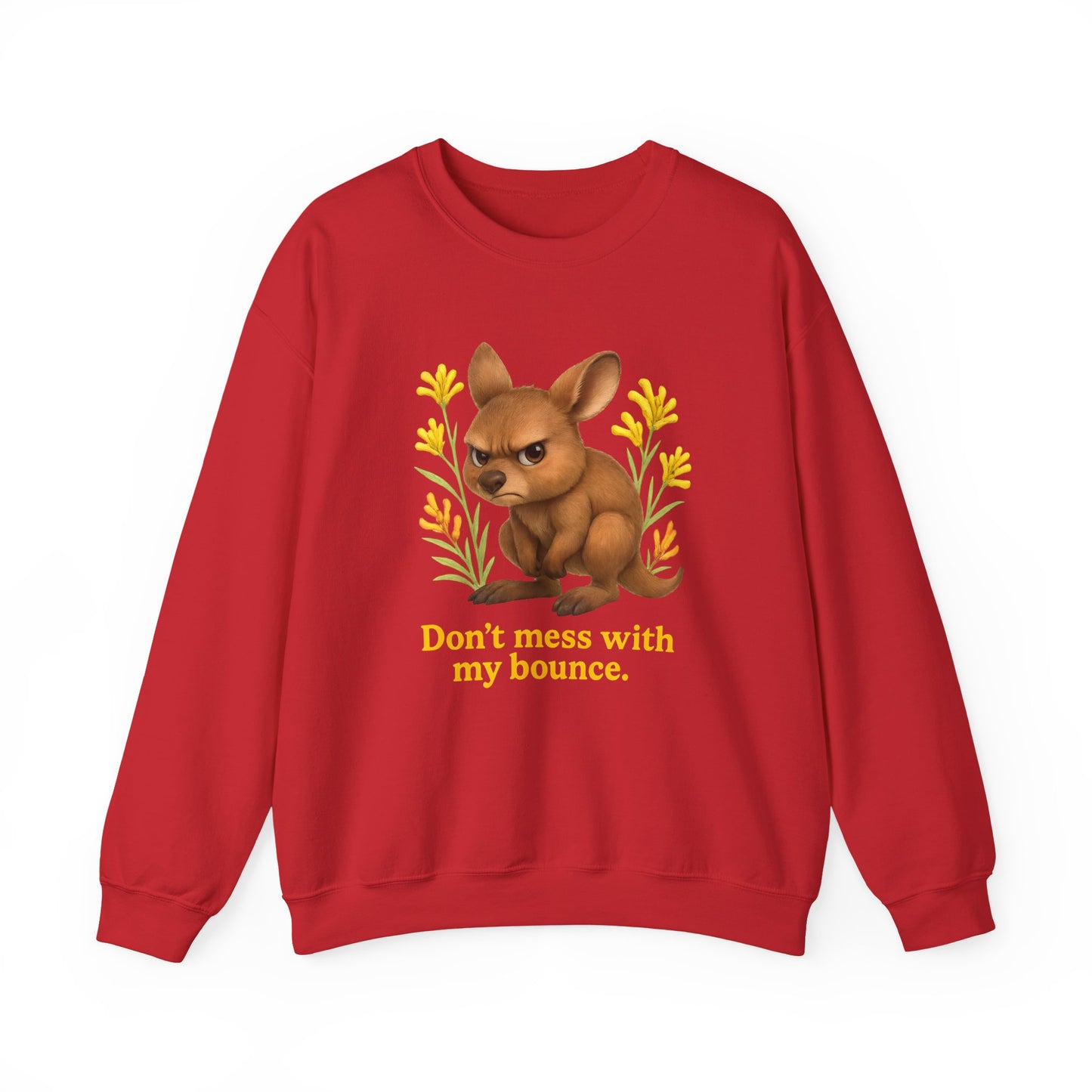 Don’t Mess With My Bounce – Adult Jumper | Kangaroo Joey Design | Gumleaf Gang Mischief Makers