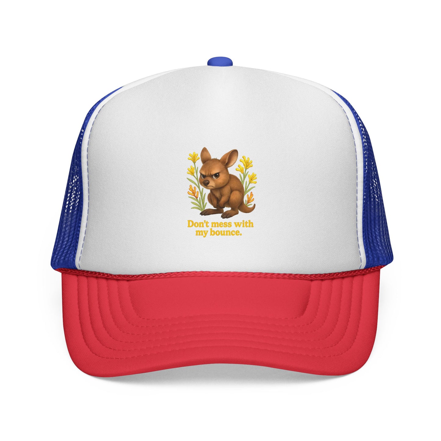 Don’t Mess With My Bounce – Trucker Cap | Kangaroo Joey Design | Gumleaf Gang Mischief Makers