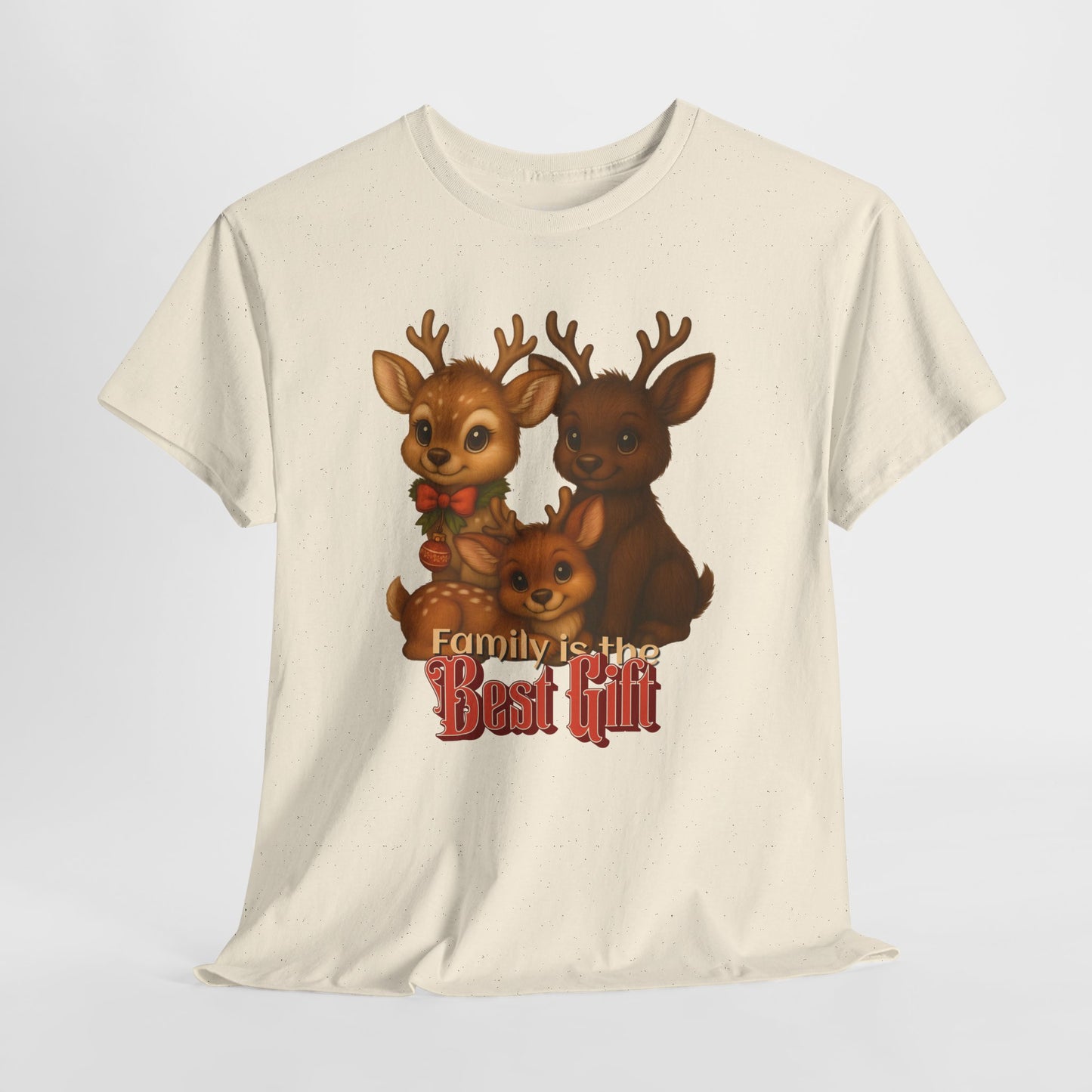 Family is the Best Gift – Adult T-Shirt | Kangaroo Christmas Design | Gumleaf Gang Festive Friends