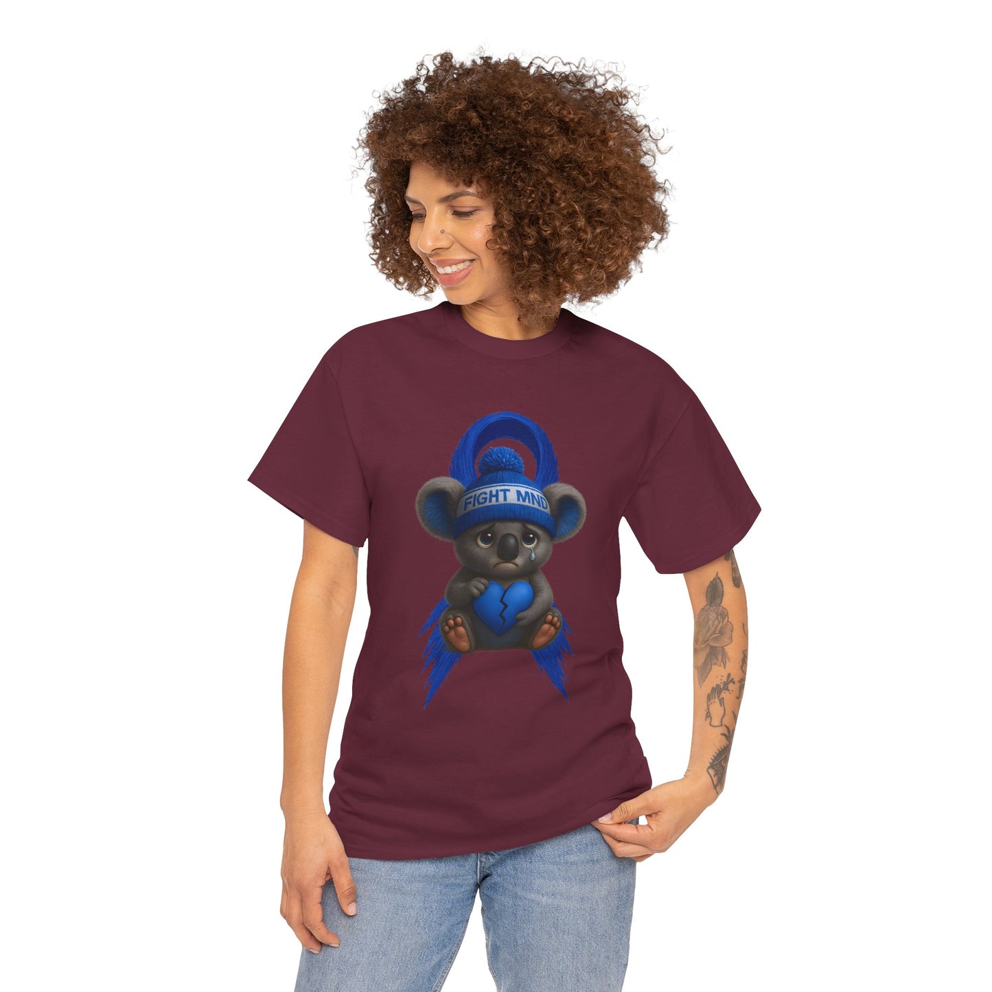 MND Awareness Koala – Adult T-Shirt | Support Motor Neurone Disease Research | Waratah and Wood Comfort and Courage Collection