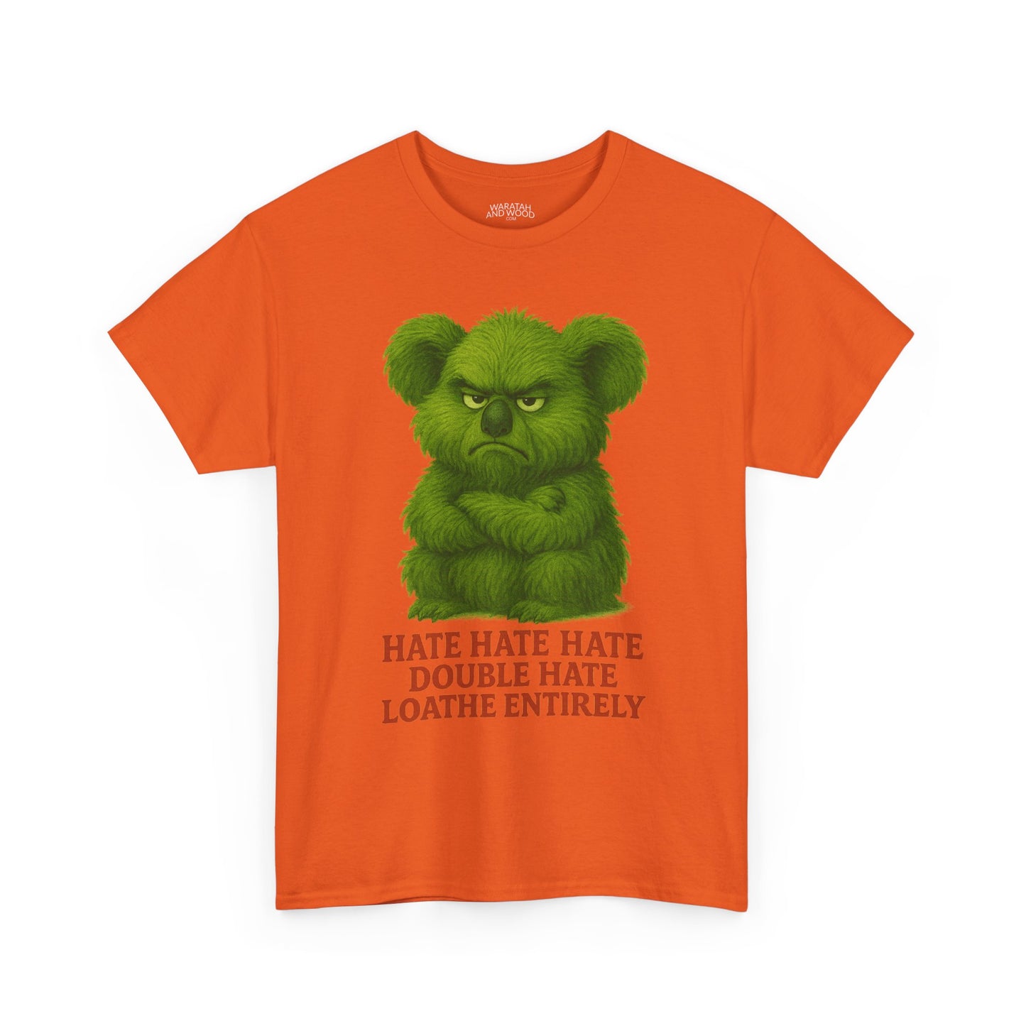 Grumpy Green Koala Christmas – Adult T-Shirt | Native Wildlife Design | Gumleaf Gang Festive Friends