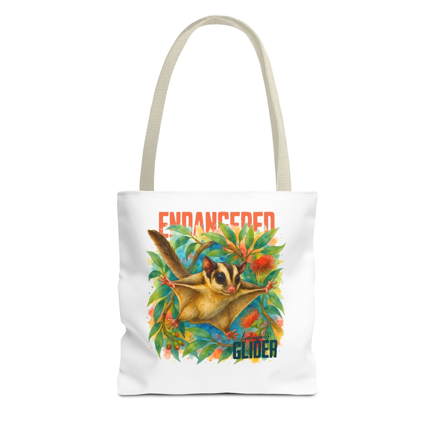 Endangered Mahogany Glider – Tote Bag | Australian Wildlife Conservation Design | Waratah and Wood Hearts and Habitats