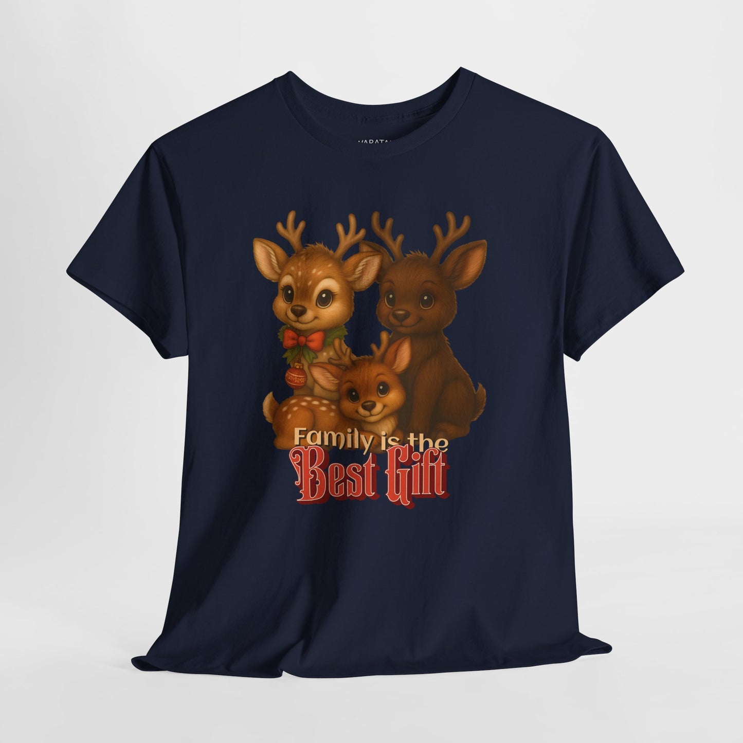 Family is the Best Gift – Adult T-Shirt | Kangaroo Christmas Design | Gumleaf Gang Festive Friends