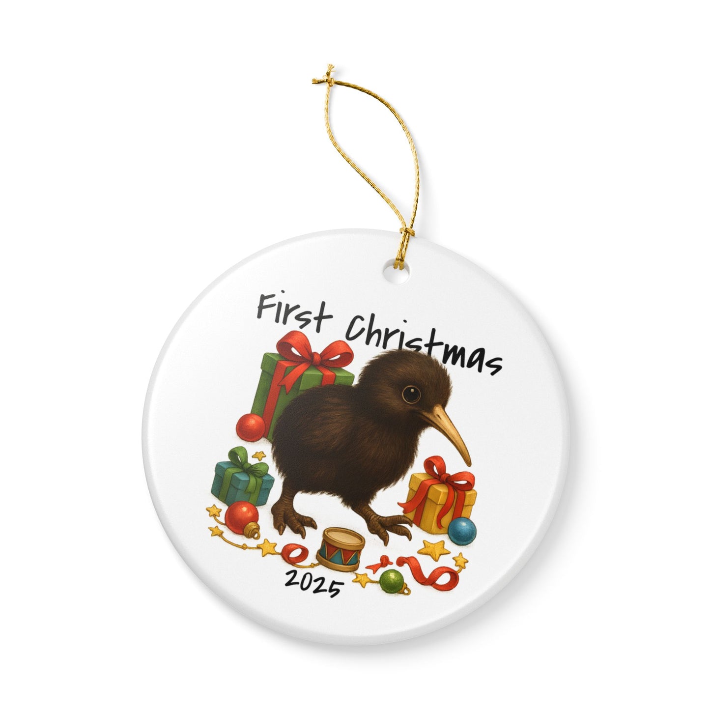 First Christmas Kiwi 1 - New Zealand Animal Christmas Ornament – 2025 Festive Keepsake