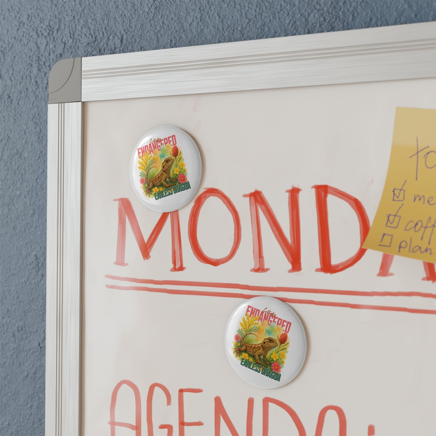 Critically Endangered Canberra Grassland Earless Dragon - Fridge Magnet – Australian Wildlife Awareness