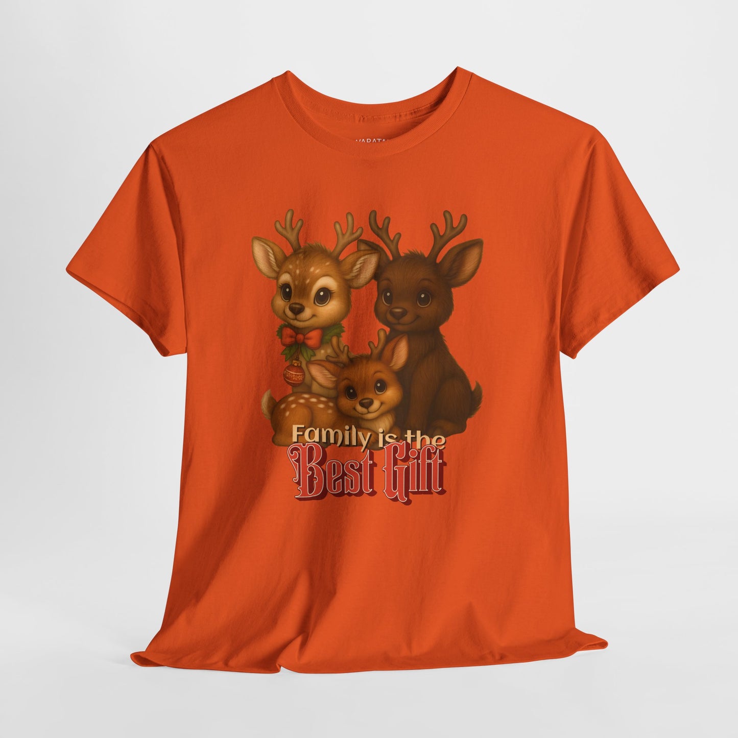 Family is the Best Gift – Adult T-Shirt | Kangaroo Christmas Design | Gumleaf Gang Festive Friends