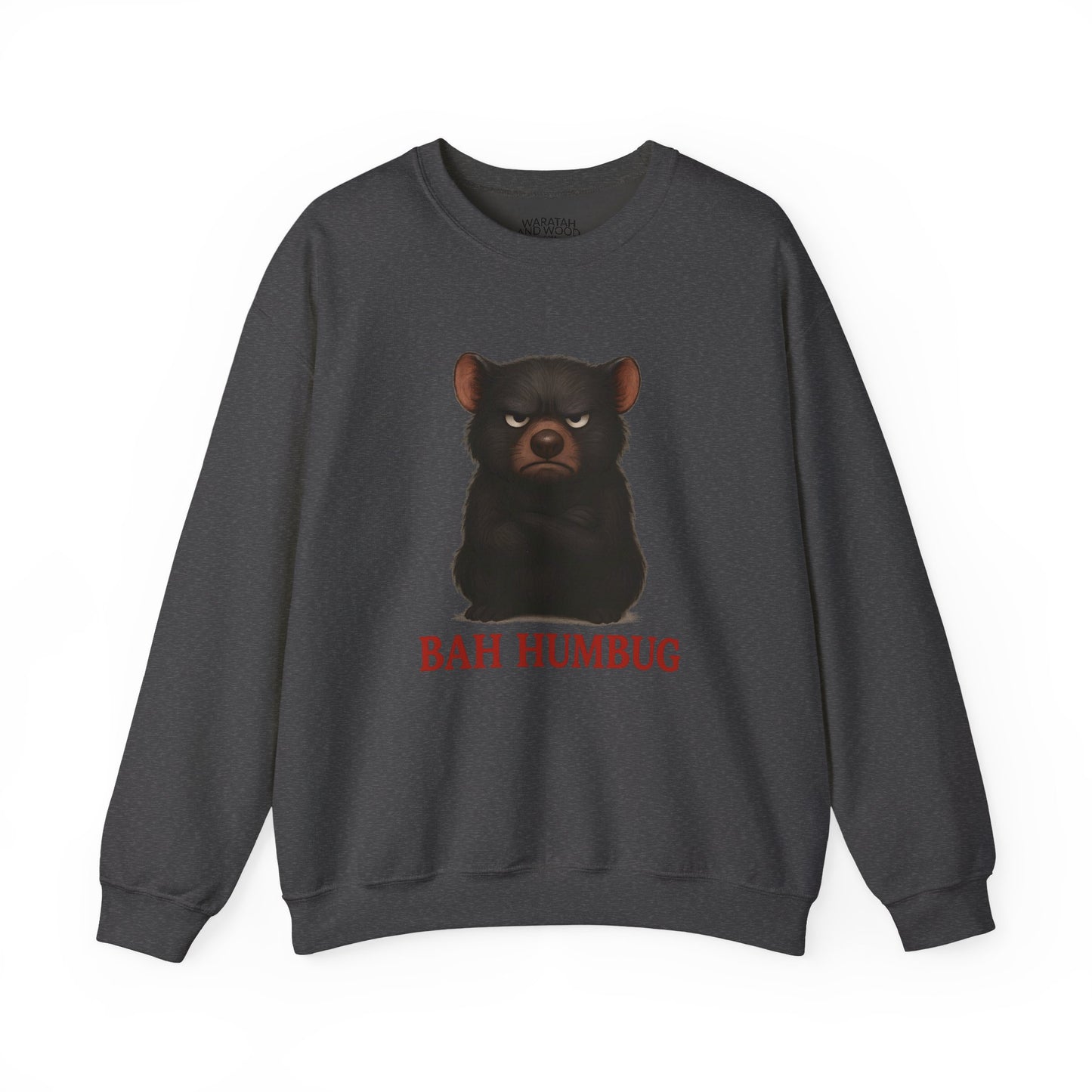 Bah Humbug Christmas – Adult Sweatshirt | Tasmanian Devil Design | Gumleaf Gang Festive Friends