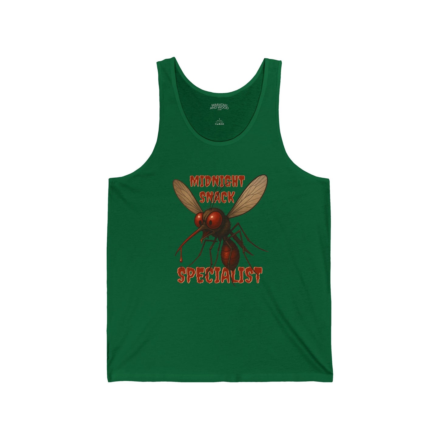Midnight Snack Specialist – Aussie Summer Tank | Funny Mozzie Vampire Singlet | Waratah and Wood Pride and Play Collection