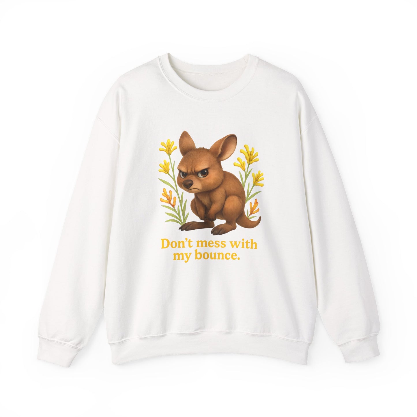 Don’t Mess With My Bounce – Adult Jumper | Kangaroo Joey Design | Gumleaf Gang Mischief Makers