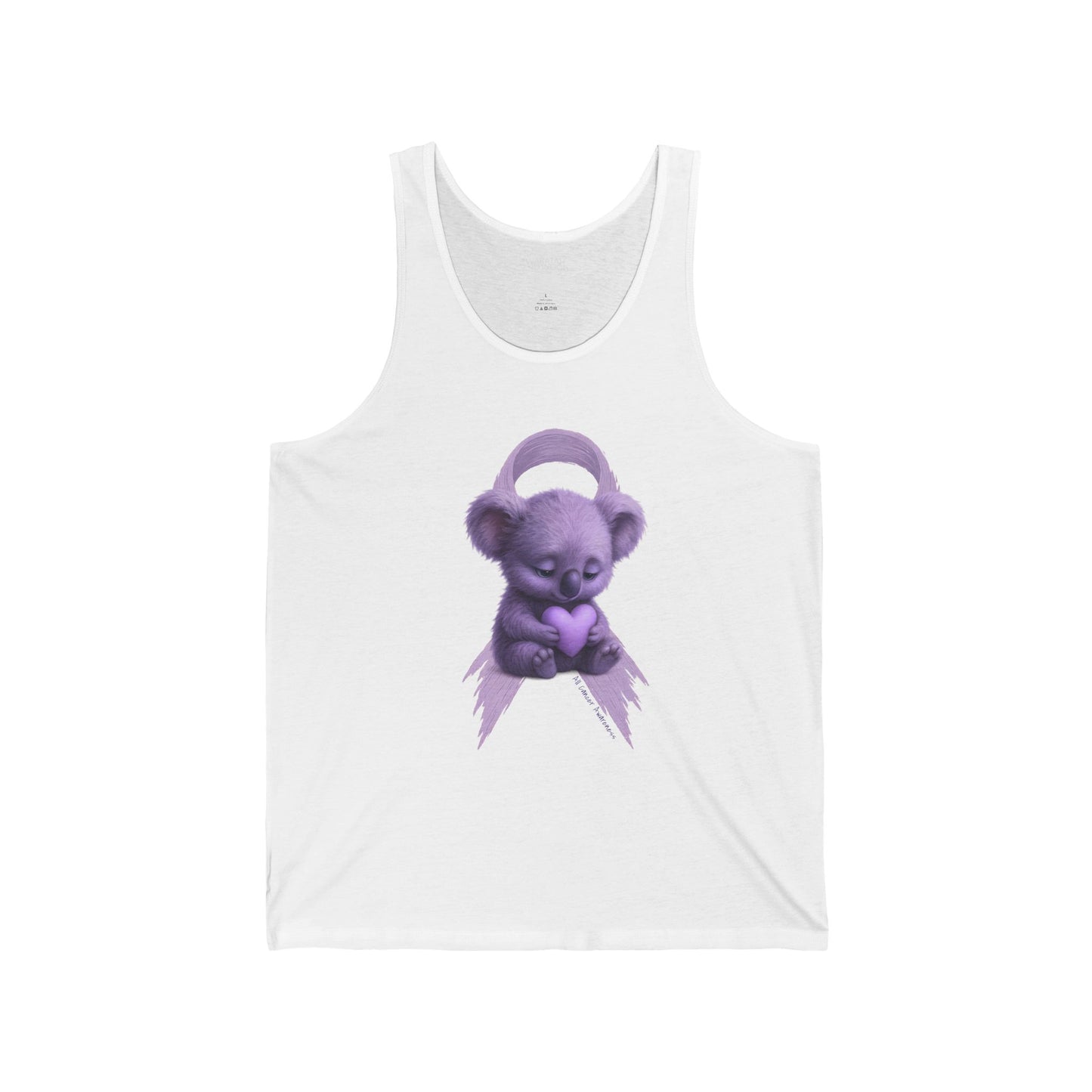 All Cancer Awareness Koala – Lavender Heart  - Adult Tank Top | Waratah and Wood Comfort and Courage Collection