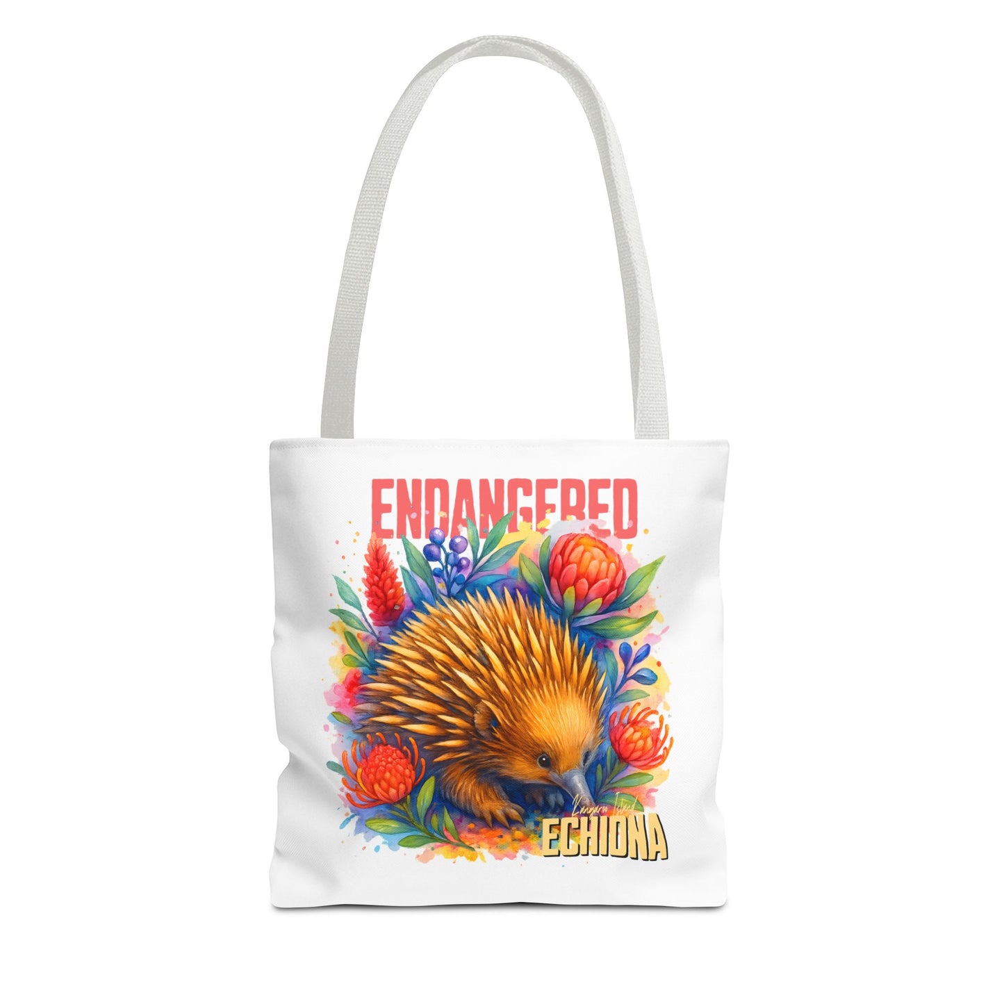 Endangered Kangaroo Island Echidna – Tote Bag | Australian Wildlife Conservation Design | Waratah and Wood Hearts and Habitats