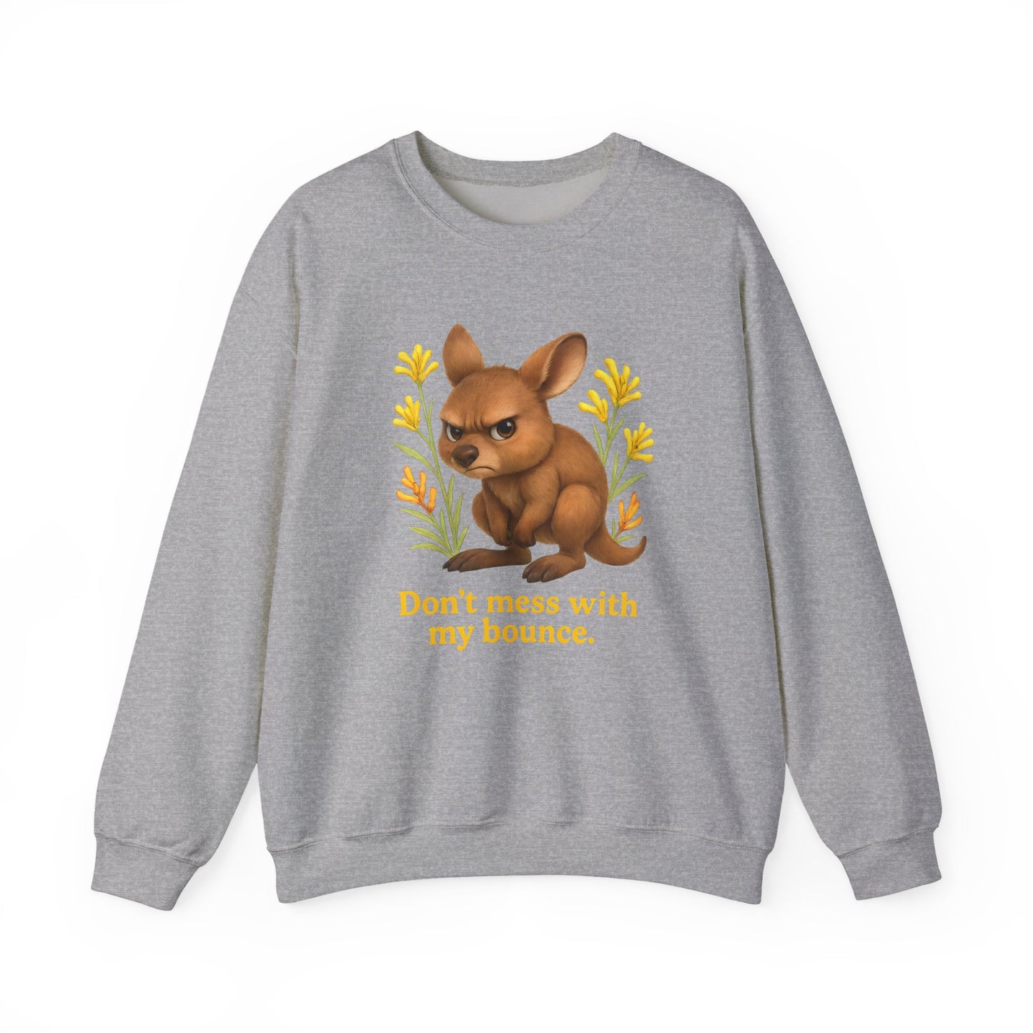 Don’t Mess With My Bounce – Adult Jumper | Kangaroo Joey Design | Gumleaf Gang Mischief Makers