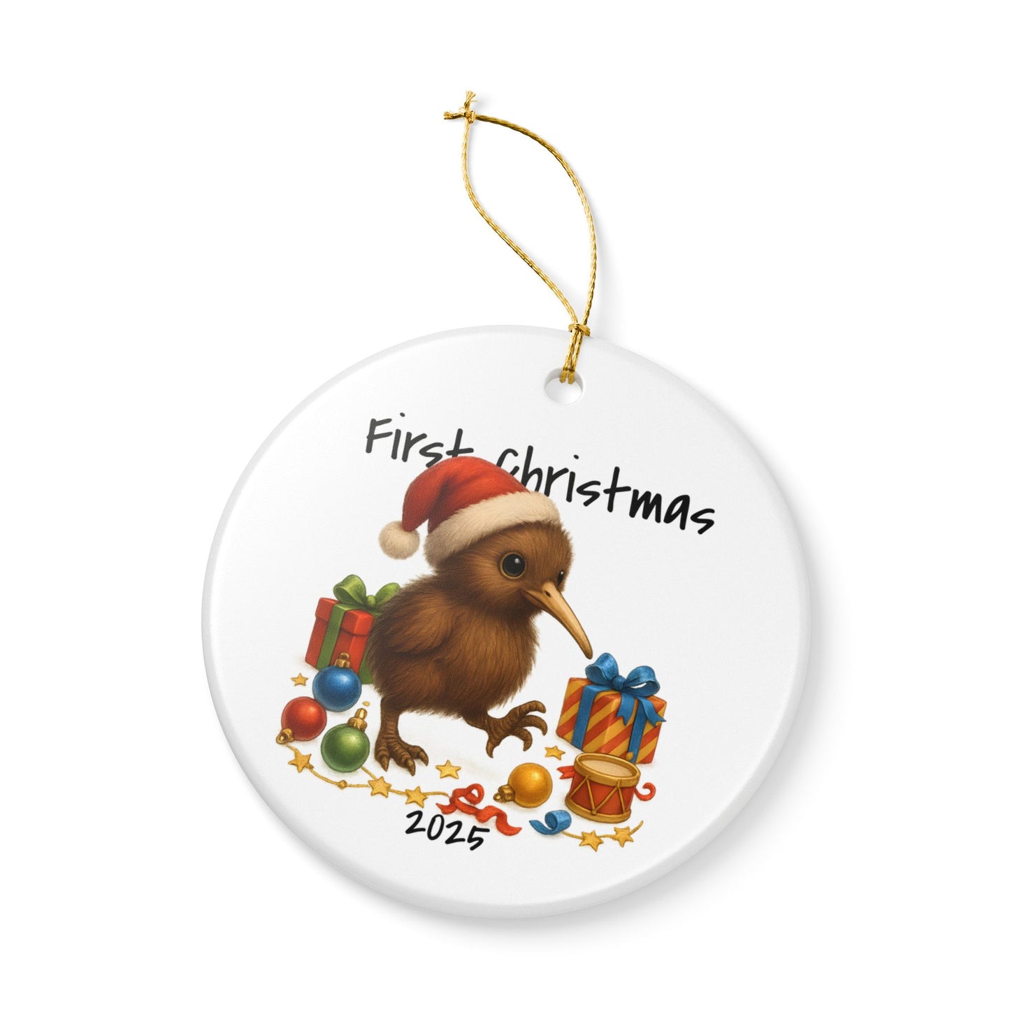 First Christmas Kiwi 2 - New Zealand Animal Christmas Ornament – 2025 Festive Keepsake