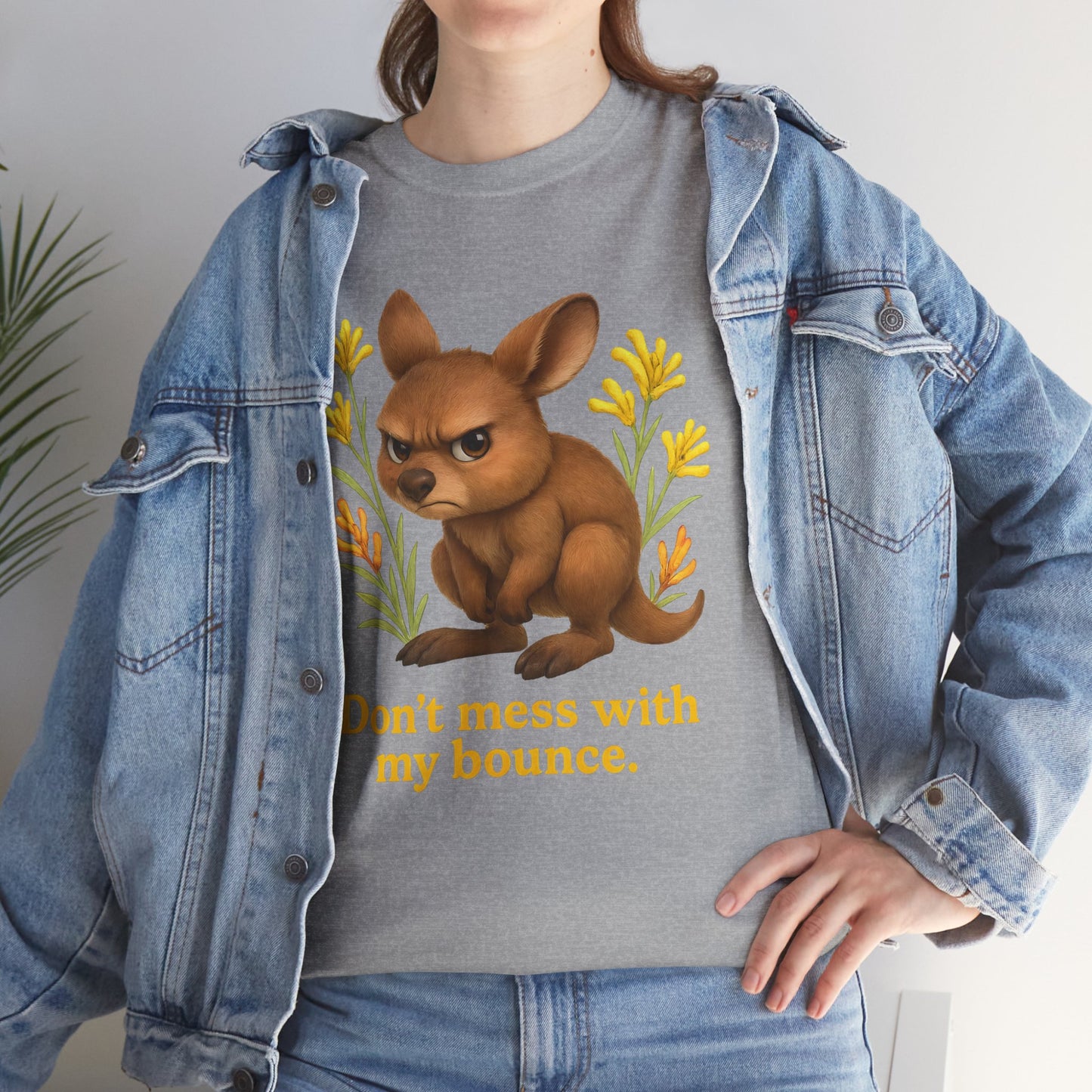 Don’t Mess With My Bounce – Adult T-Shirt | Kangaroo Joey Design | Gumleaf Gang Mischief Makers