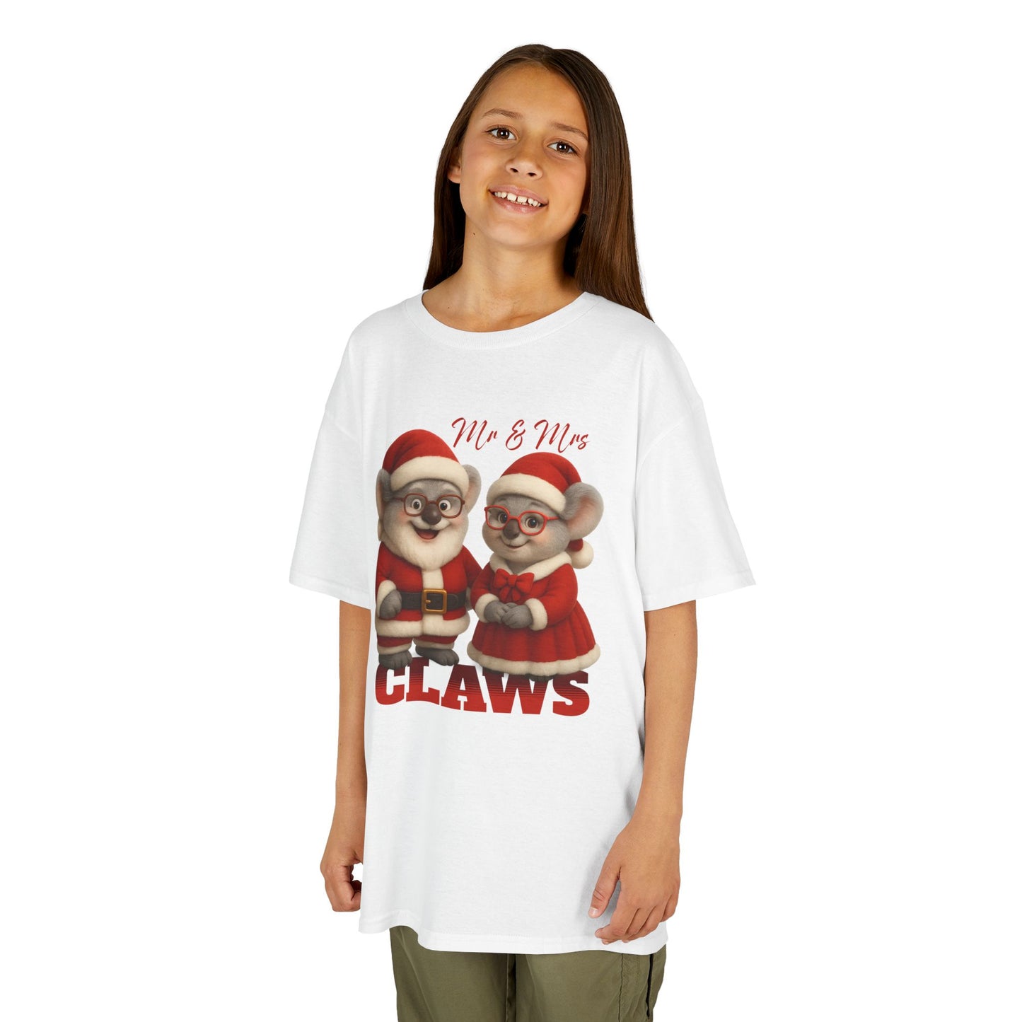 Mr and Mrs Claws – Kids T-Shirt | Koala Santa and Mrs Claws Design | Gumleaf Gang Festive Friends