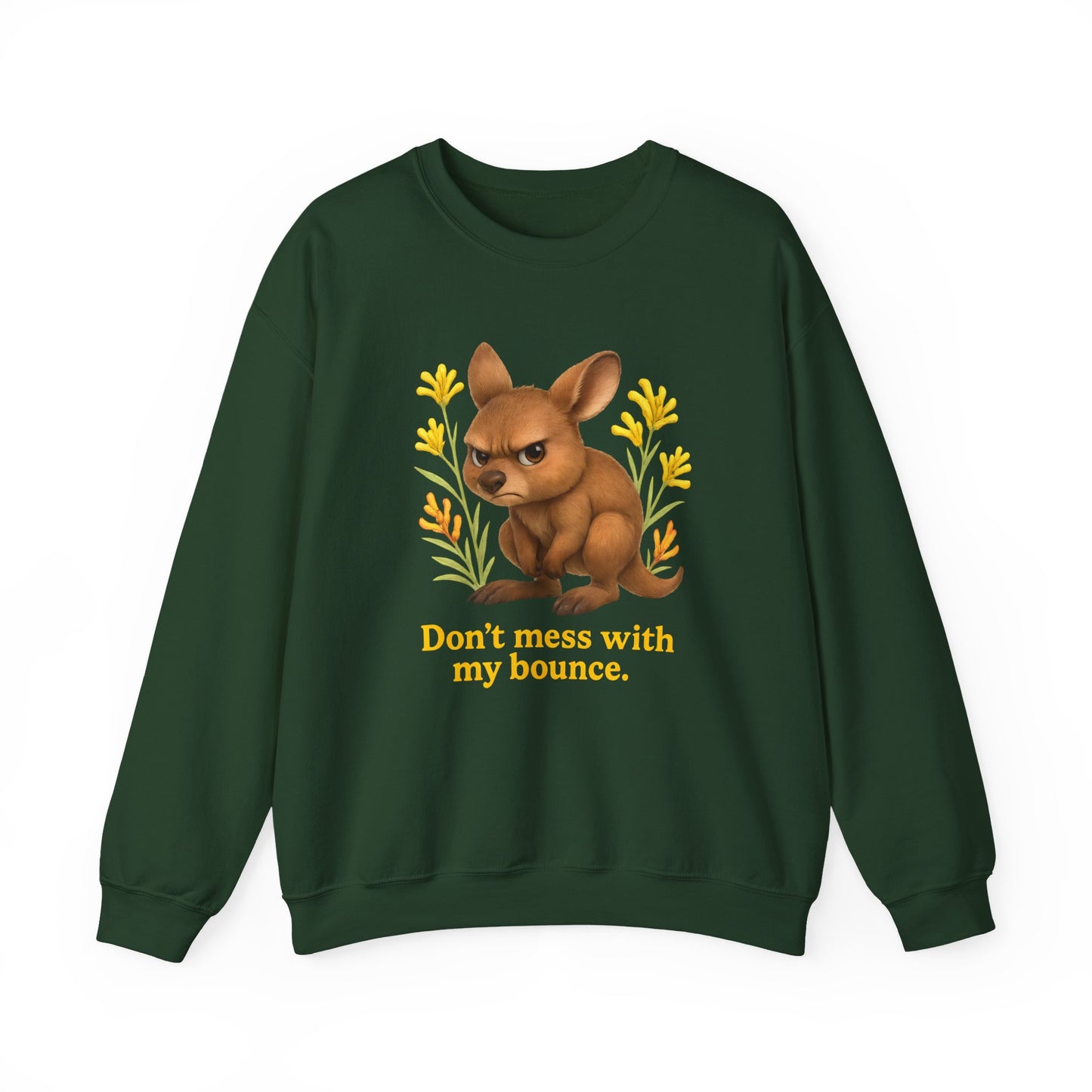 Don’t Mess With My Bounce – Adult Jumper | Kangaroo Joey Design | Gumleaf Gang Mischief Makers