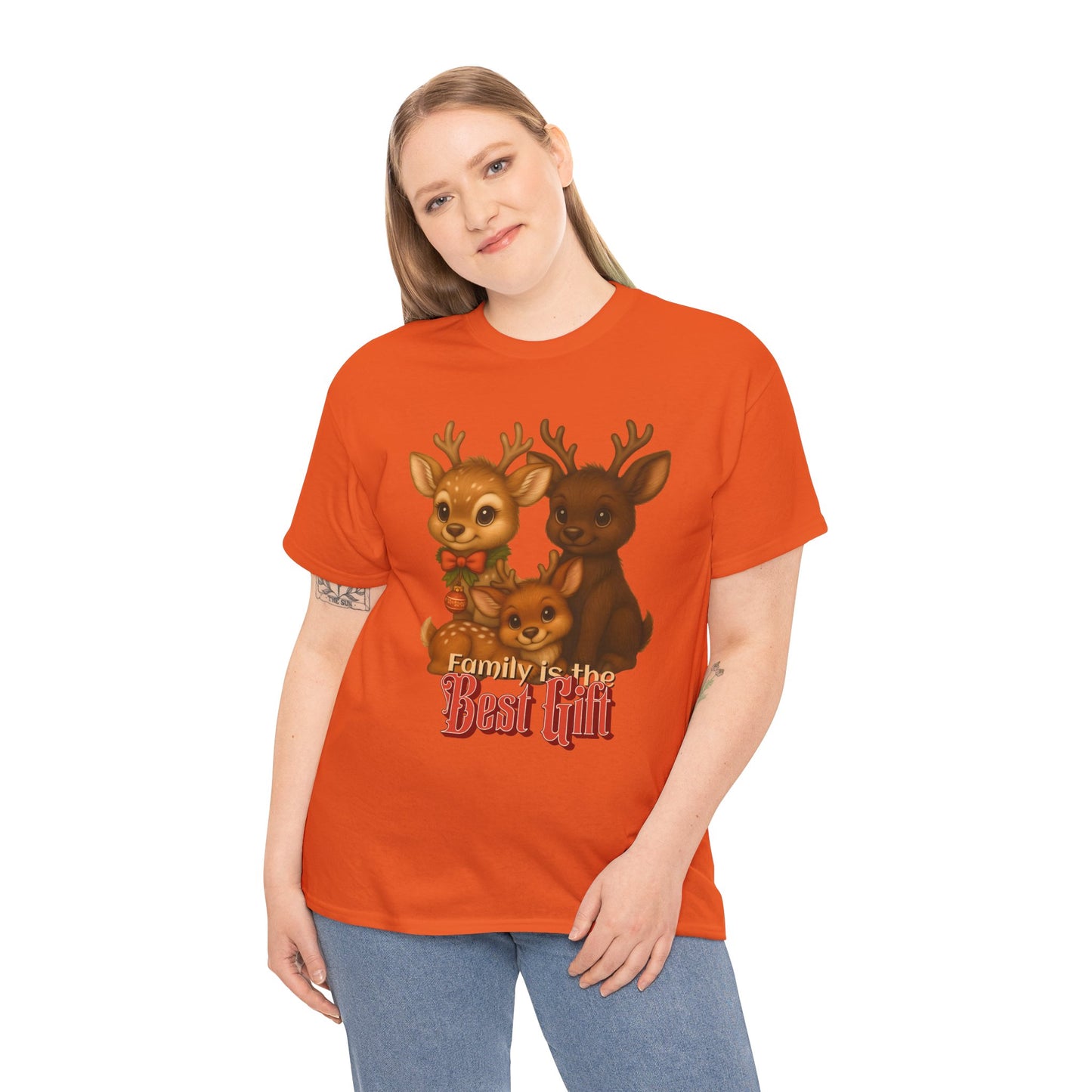 Family is the Best Gift – Adult T-Shirt | Kangaroo Christmas Design | Gumleaf Gang Festive Friends