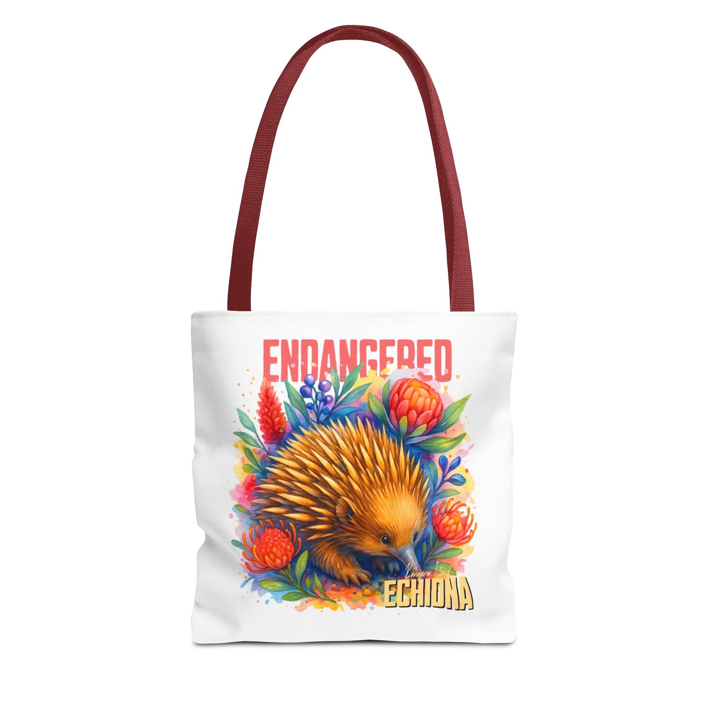 Endangered Kangaroo Island Echidna – Tote Bag | Australian Wildlife Conservation Design | Waratah and Wood Hearts and Habitats