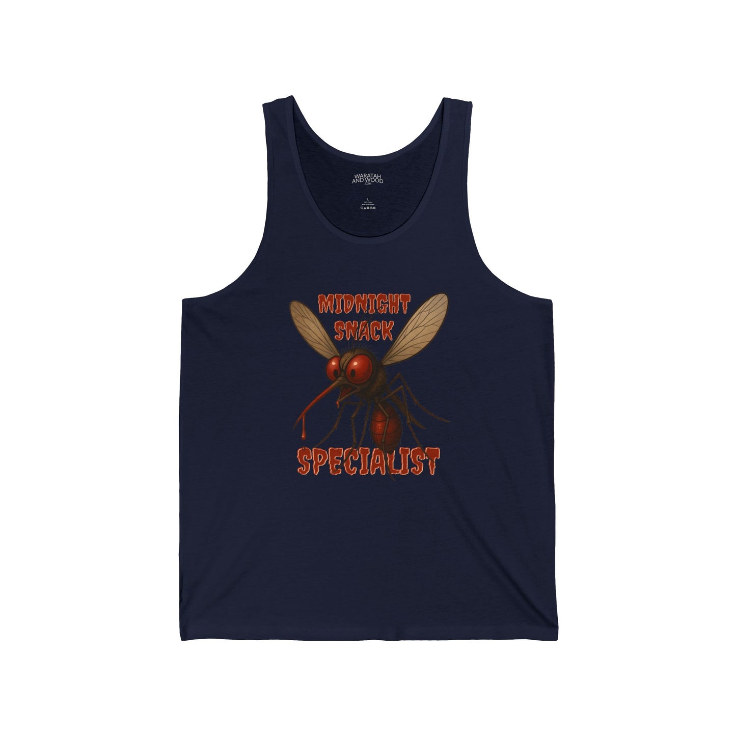 Midnight Snack Specialist – Aussie Summer Tank | Funny Mozzie Vampire Singlet | Waratah and Wood Pride and Play Collection