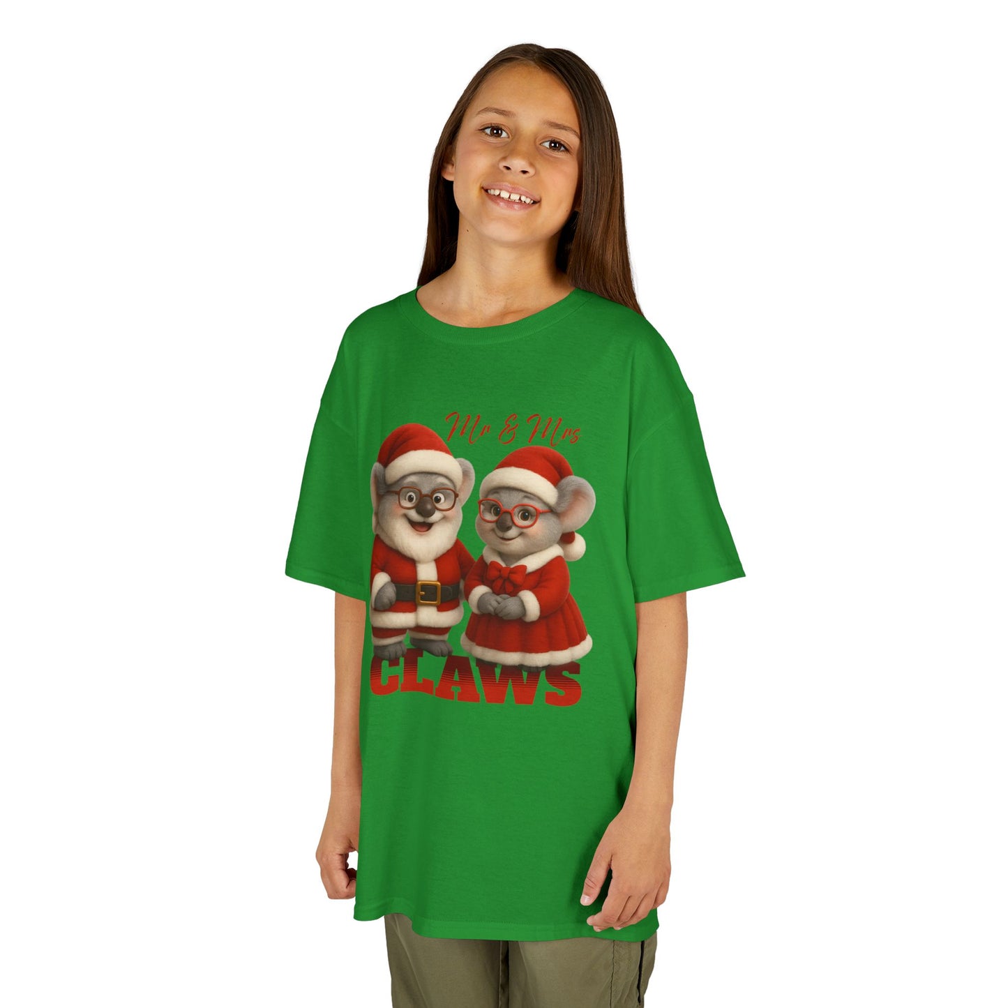Mr and Mrs Claws – Kids T-Shirt | Koala Santa and Mrs Claws Design | Gumleaf Gang Festive Friends