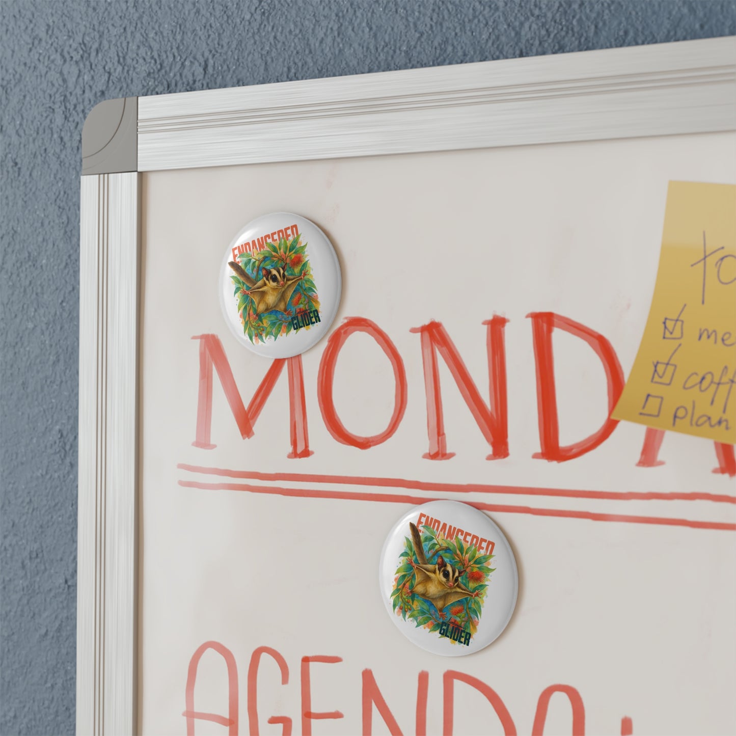 Endangered Mahogany Glider – Fridge Magnet | Australian Wildlife Conservation Design | Waratah and Wood Hearts and Habitats