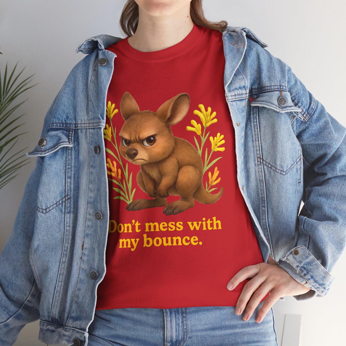 Don’t Mess With My Bounce – Adult T-Shirt | Kangaroo Joey Design | Gumleaf Gang Mischief Makers