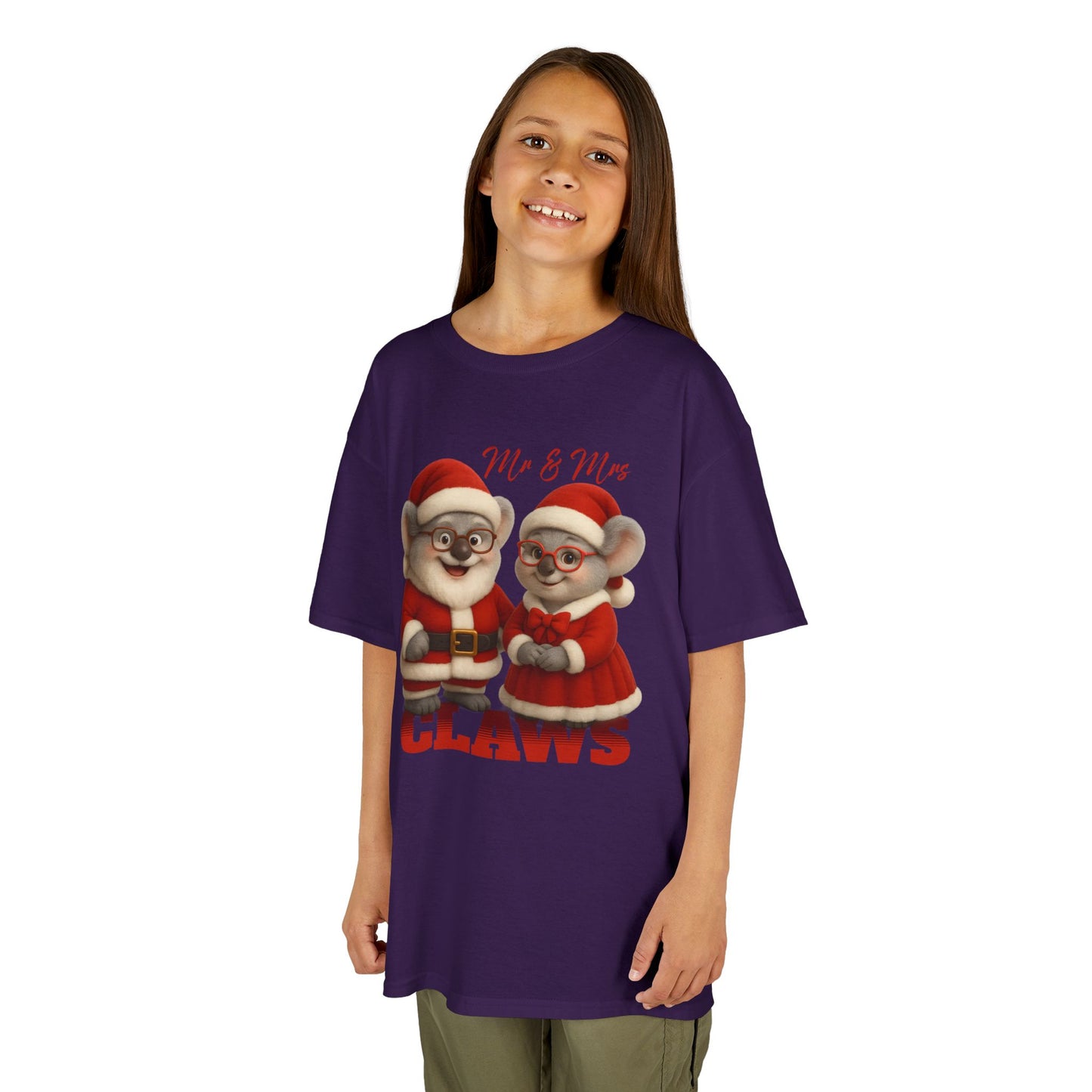 Mr and Mrs Claws – Kids T-Shirt | Koala Santa and Mrs Claws Design | Gumleaf Gang Festive Friends