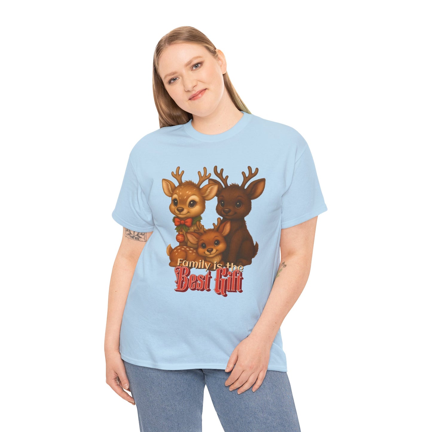 Family is the Best Gift – Adult T-Shirt | Kangaroo Christmas Design | Gumleaf Gang Festive Friends