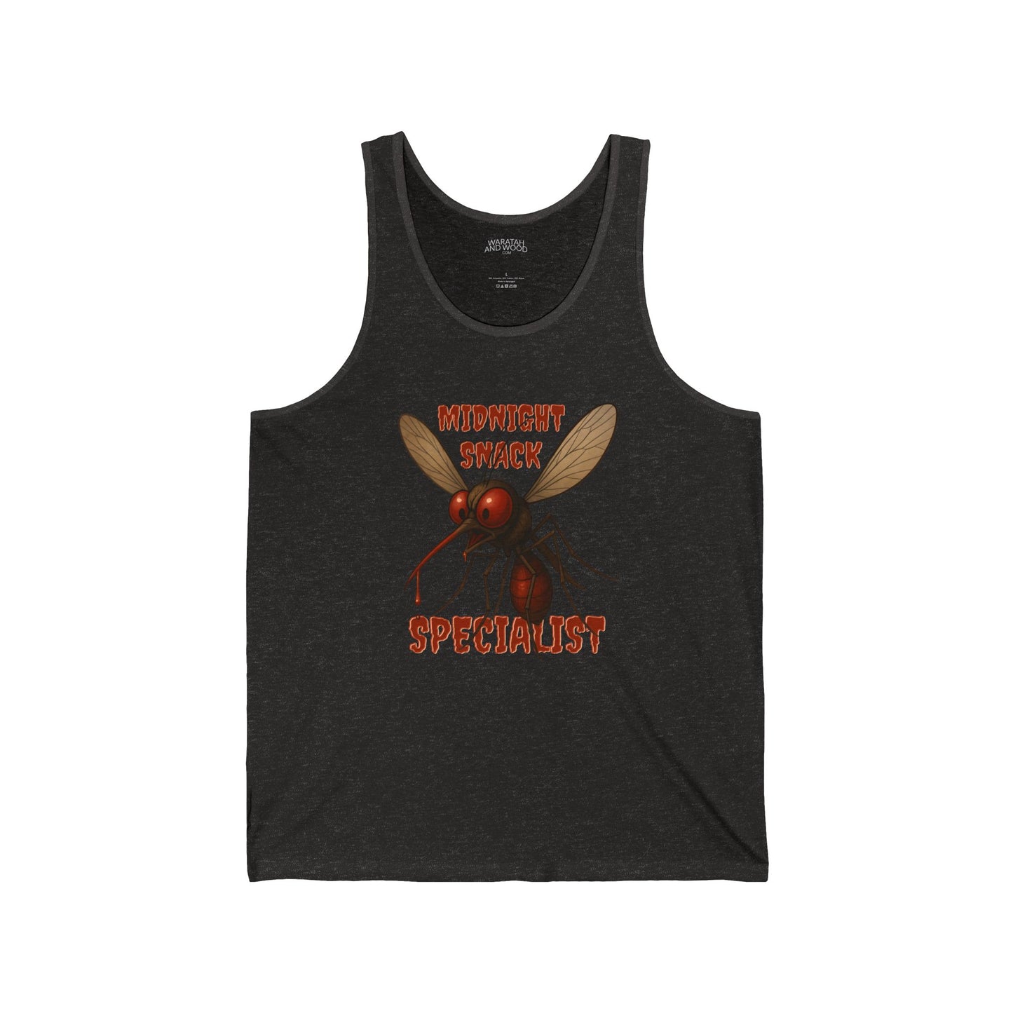 Midnight Snack Specialist – Aussie Summer Tank | Funny Mozzie Vampire Singlet | Waratah and Wood Pride and Play Collection