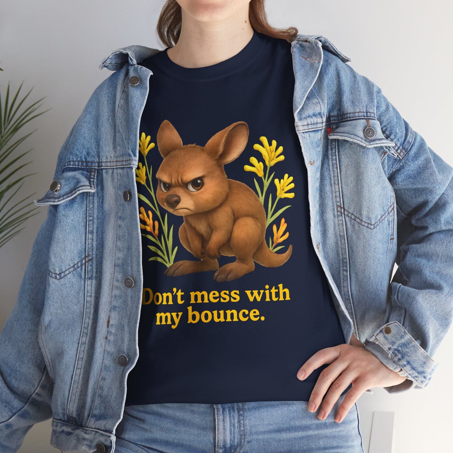 Don’t Mess With My Bounce – Adult T-Shirt | Kangaroo Joey Design | Gumleaf Gang Mischief Makers