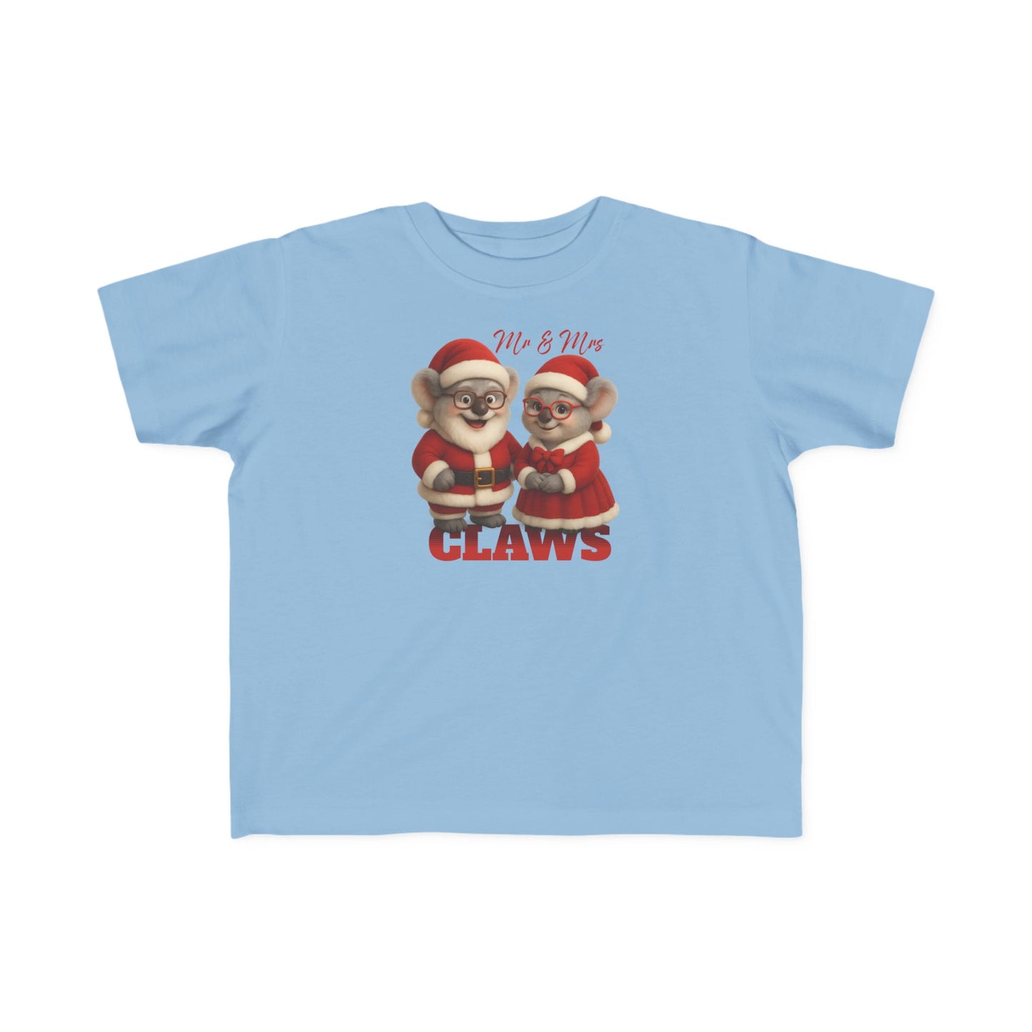 Mr and Mrs Claws – Toddler T-Shirt | Koala Santa and Mrs Claws Design | Gumleaf Gang Festive Friends