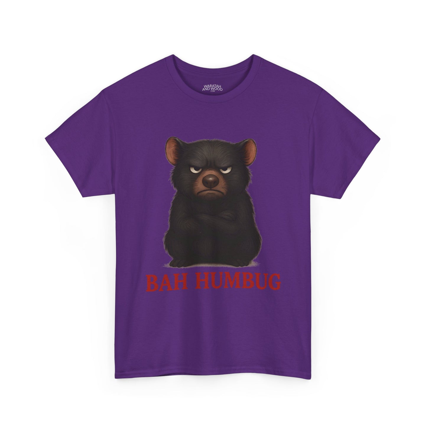 Bah Humbug Christmas – Adult T-Shirt | Tasmanian Devil Design | Gumleaf Gang Festive Friends