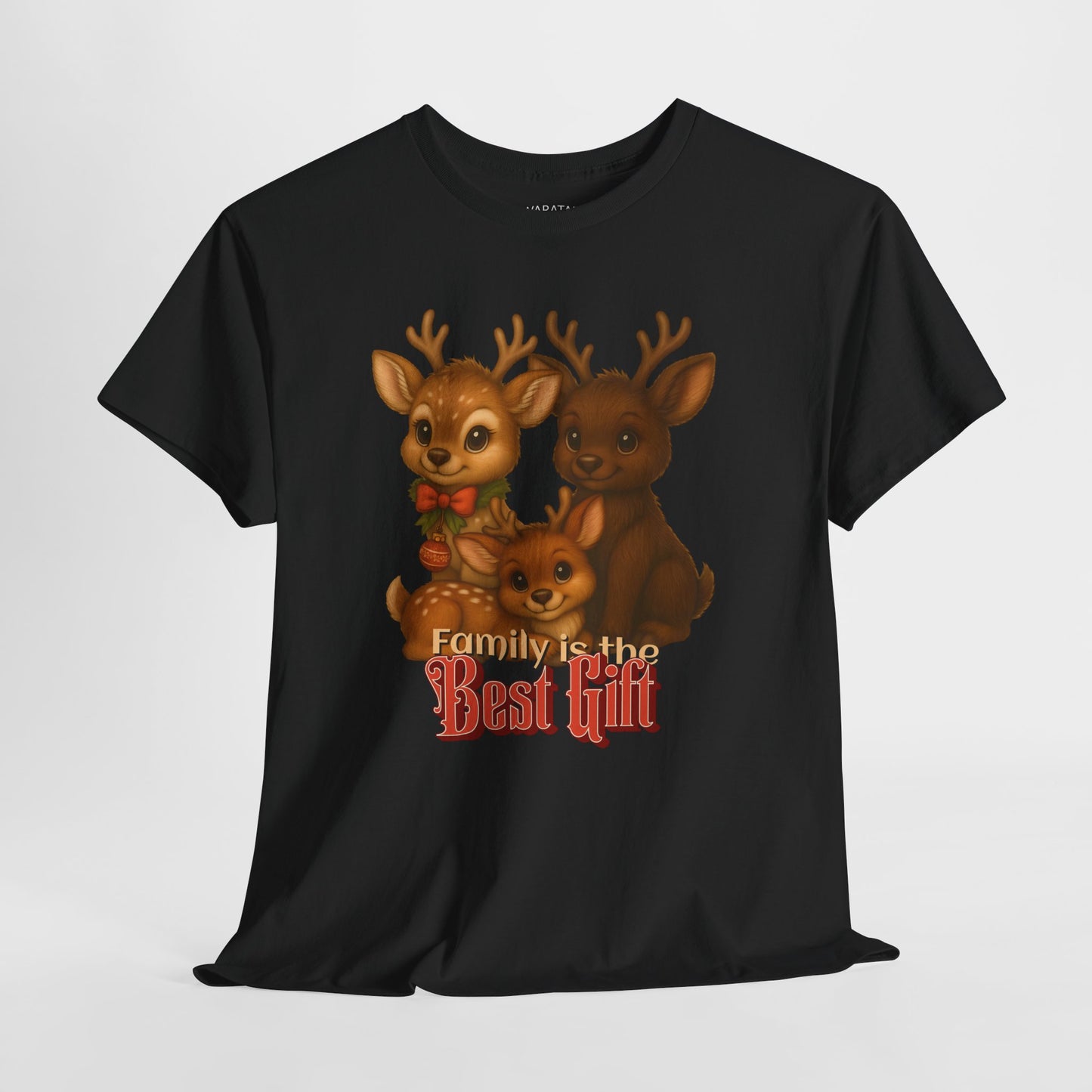 Family is the Best Gift – Adult T-Shirt | Kangaroo Christmas Design | Gumleaf Gang Festive Friends