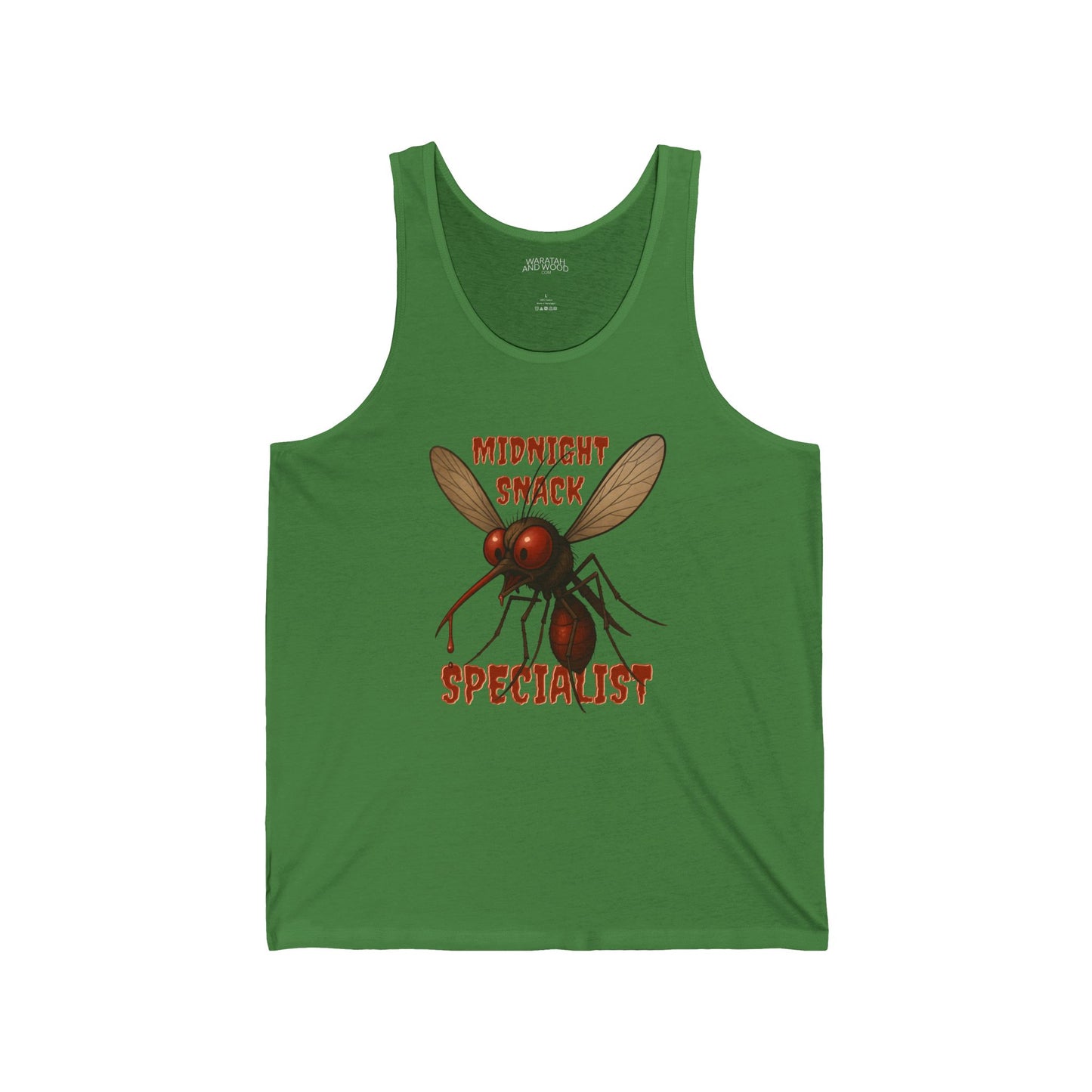 Midnight Snack Specialist – Aussie Summer Tank | Funny Mozzie Vampire Singlet | Waratah and Wood Pride and Play Collection