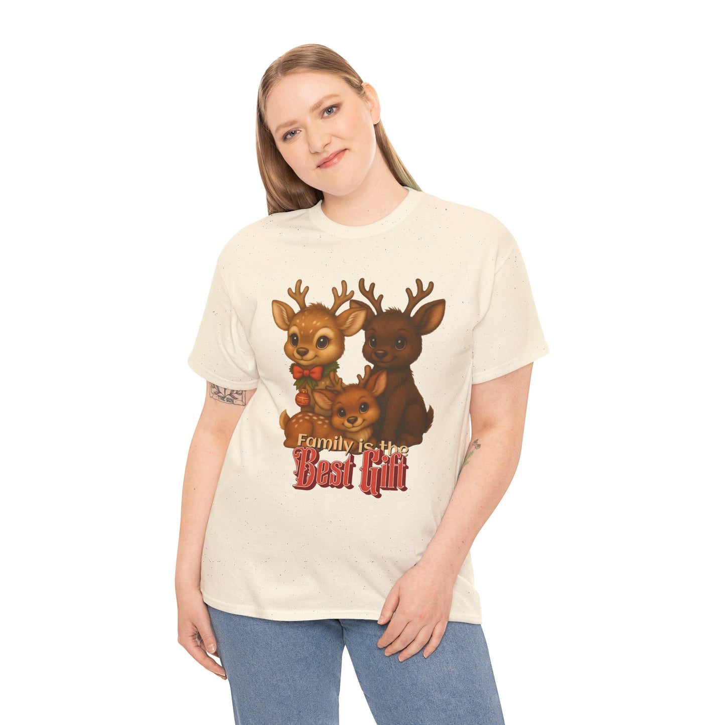Family is the Best Gift – Adult T-Shirt | Kangaroo Christmas Design | Gumleaf Gang Festive Friends