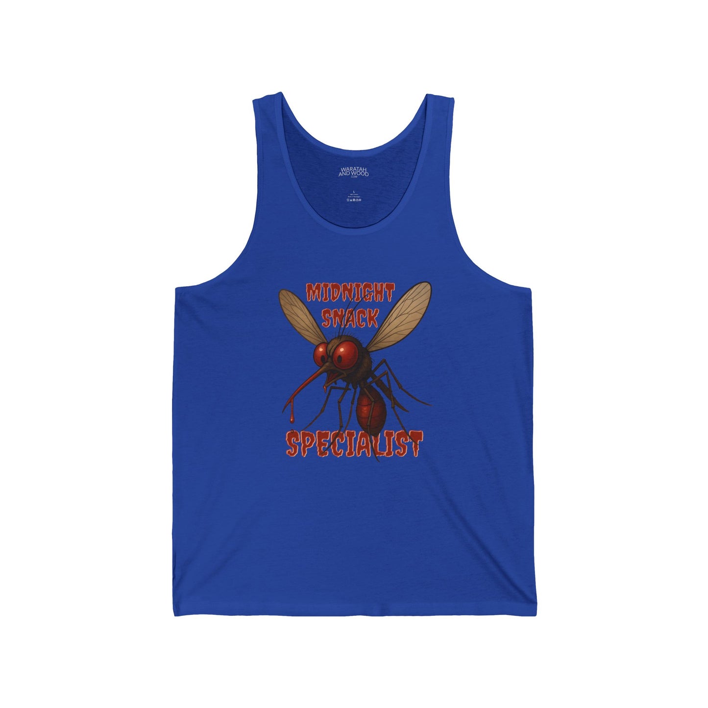 Midnight Snack Specialist – Aussie Summer Tank | Funny Mozzie Vampire Singlet | Waratah and Wood Pride and Play Collection